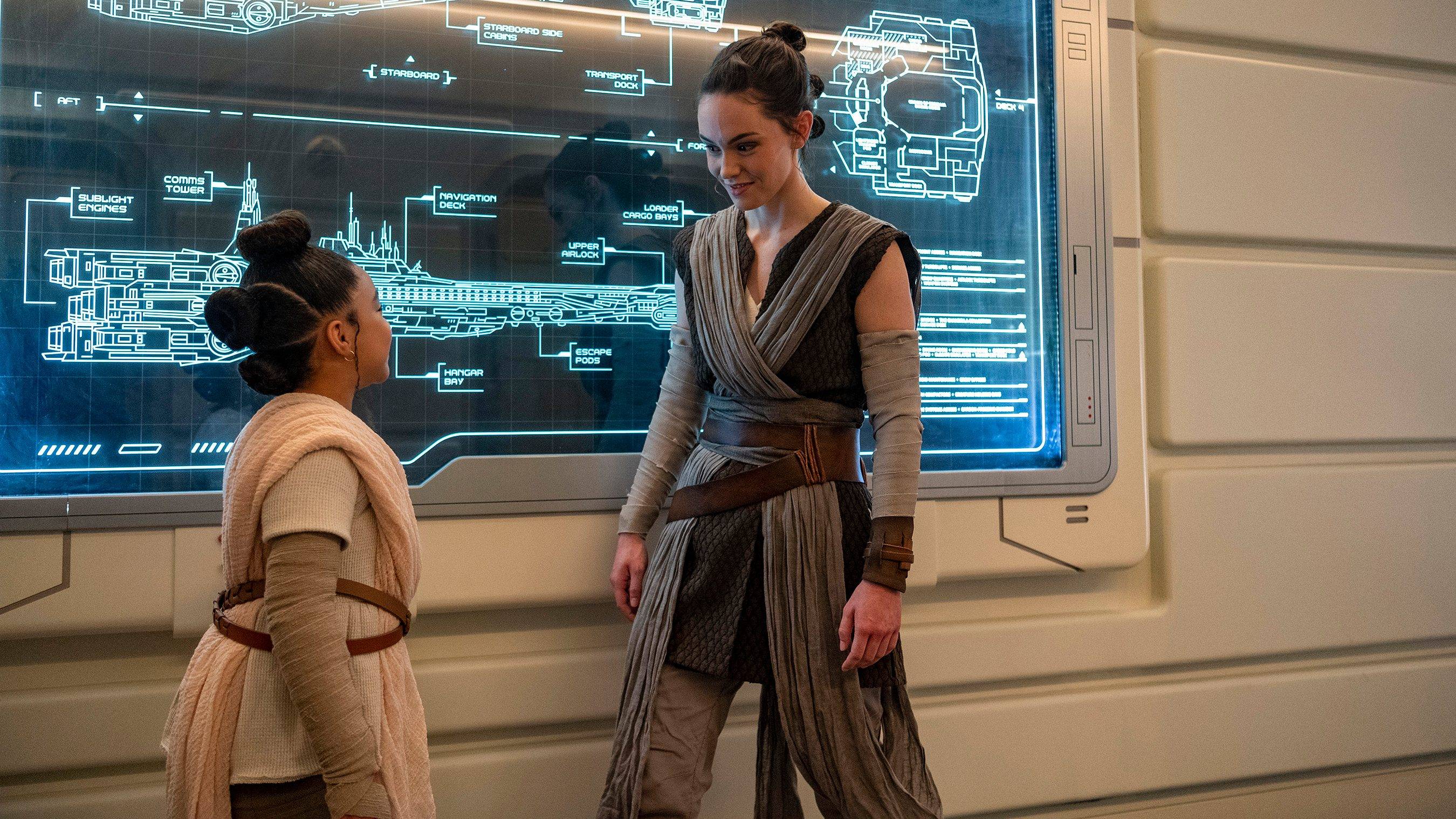 Guests are able to interact closely with characters onboard Star Wars Galactic Starcruiser