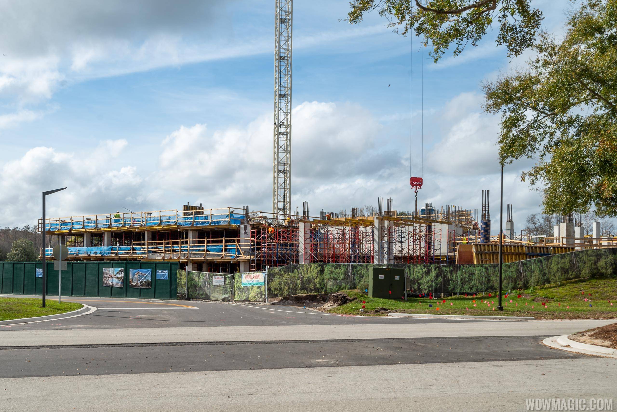 The Cove construction at the Walt Disney World Swan and Dolphin - February 2020