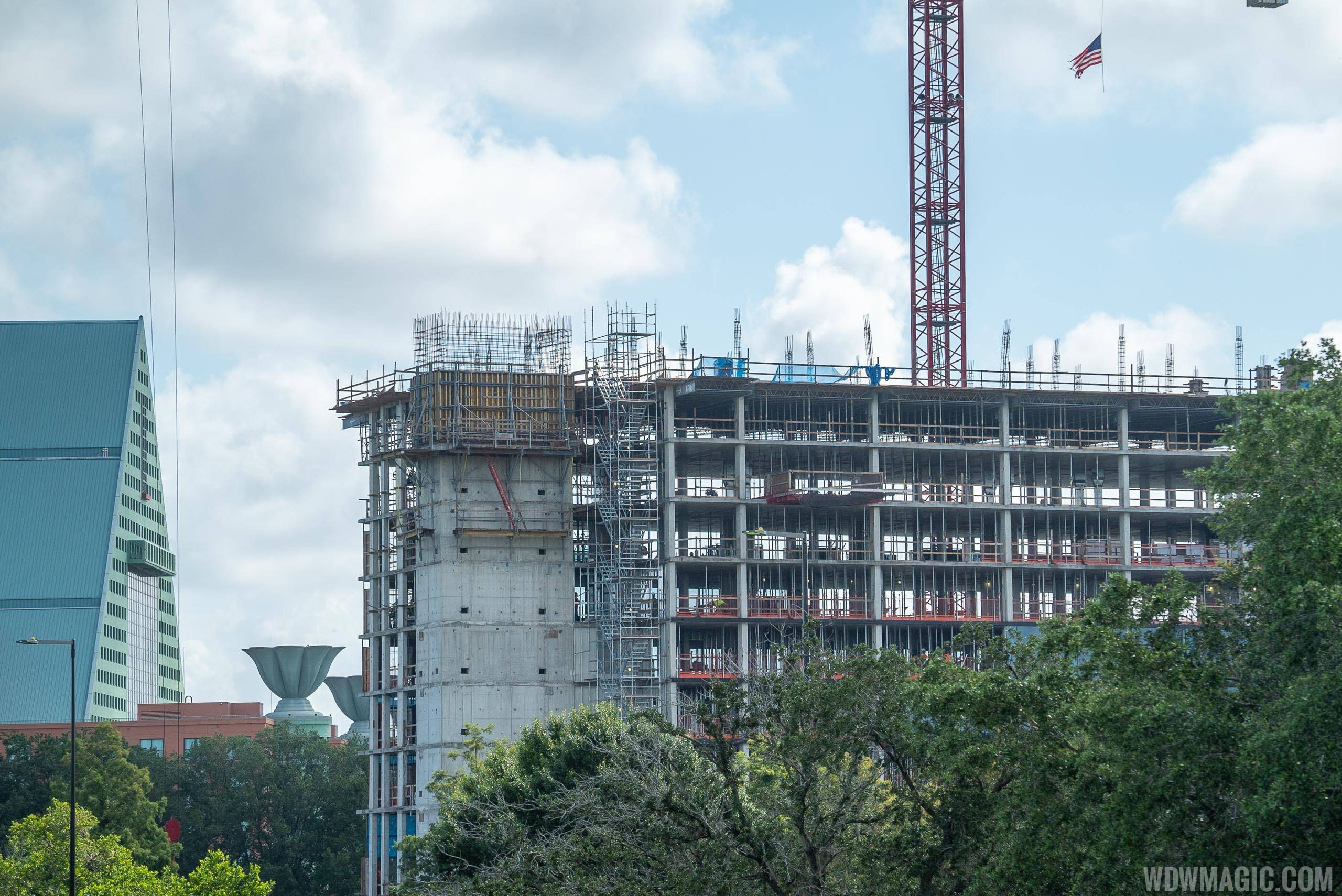 The Cove construction at the Walt Disney World Swan and Dolphin - June 2020