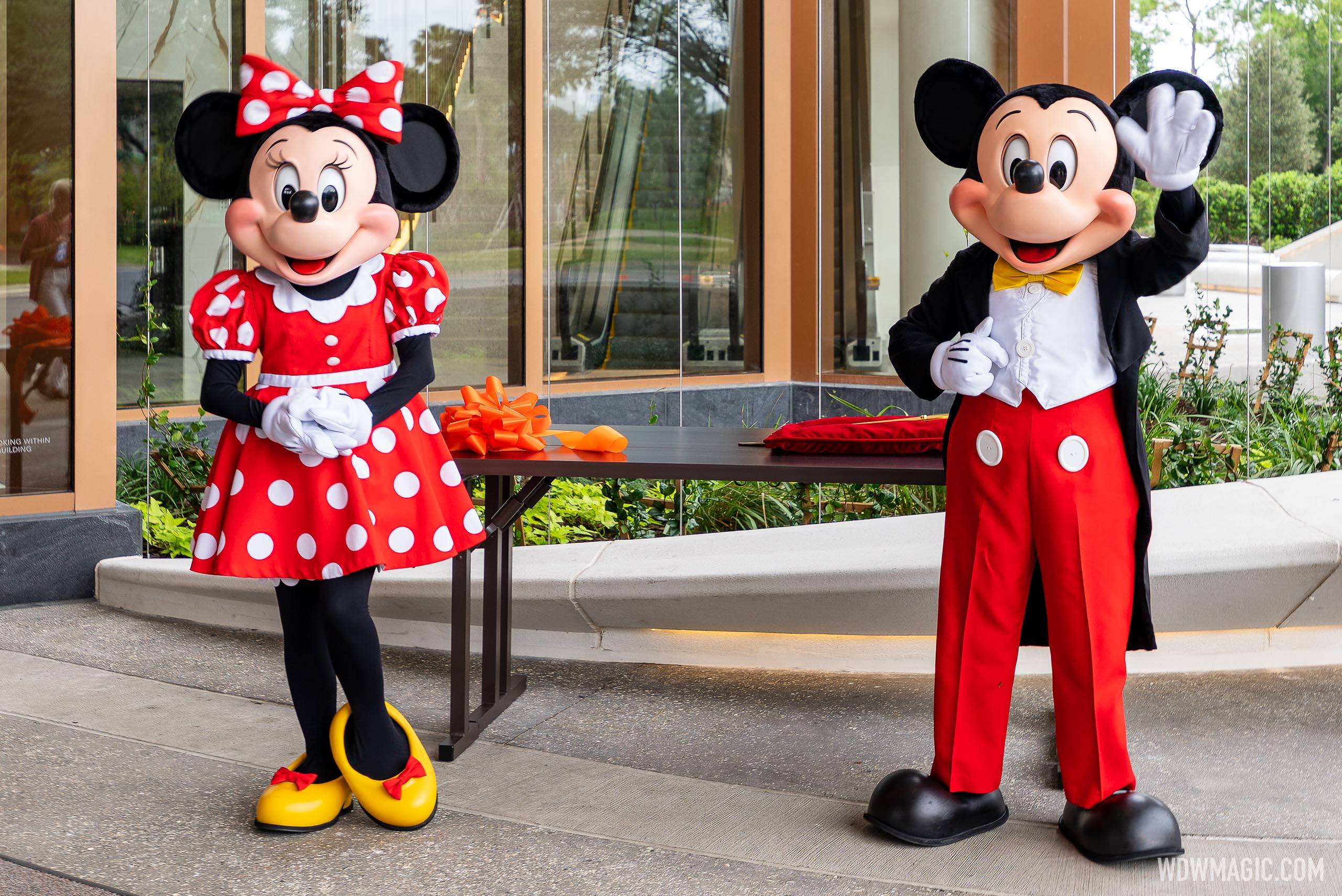 Mickey Mouse and Minnie Mouse at The Walt Disney World Swan Reserve opening