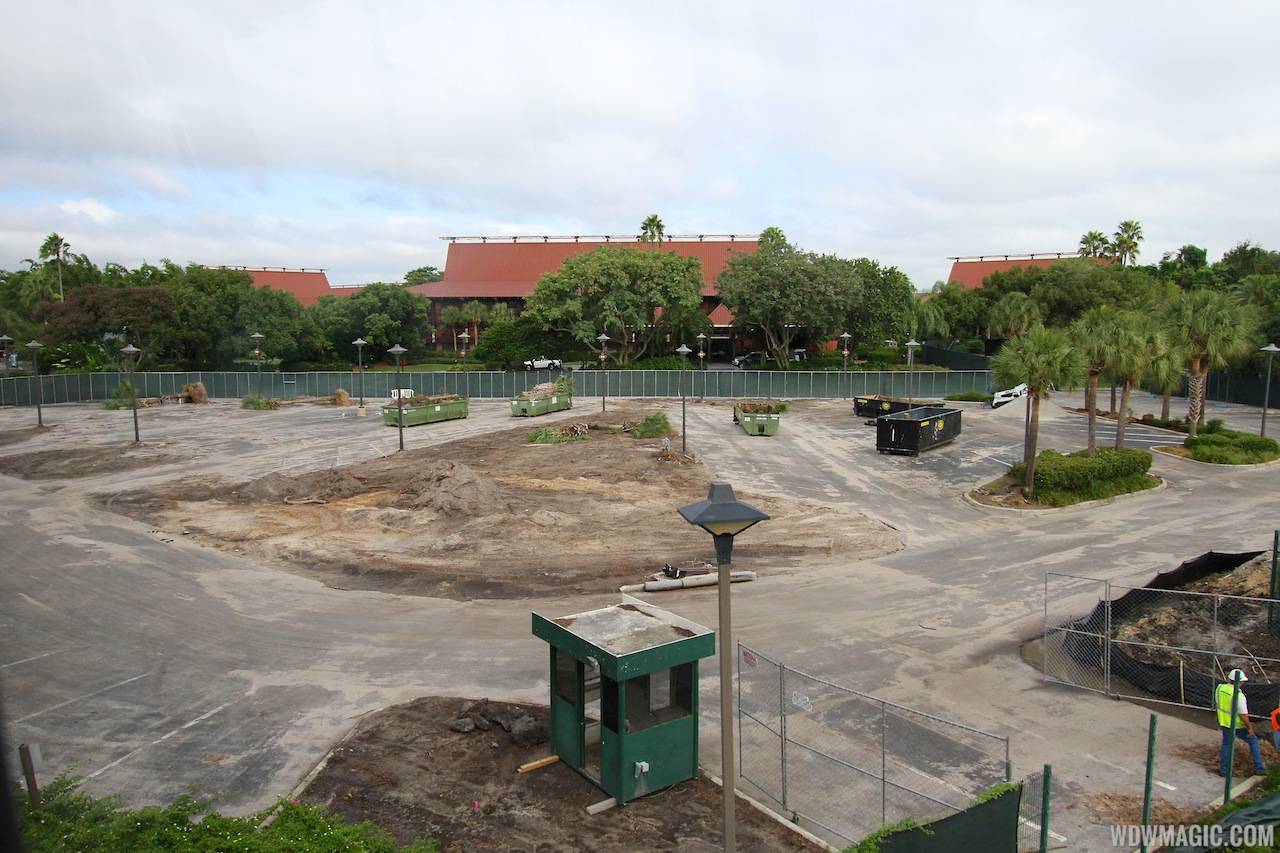A former cast parking lot is now being cleared