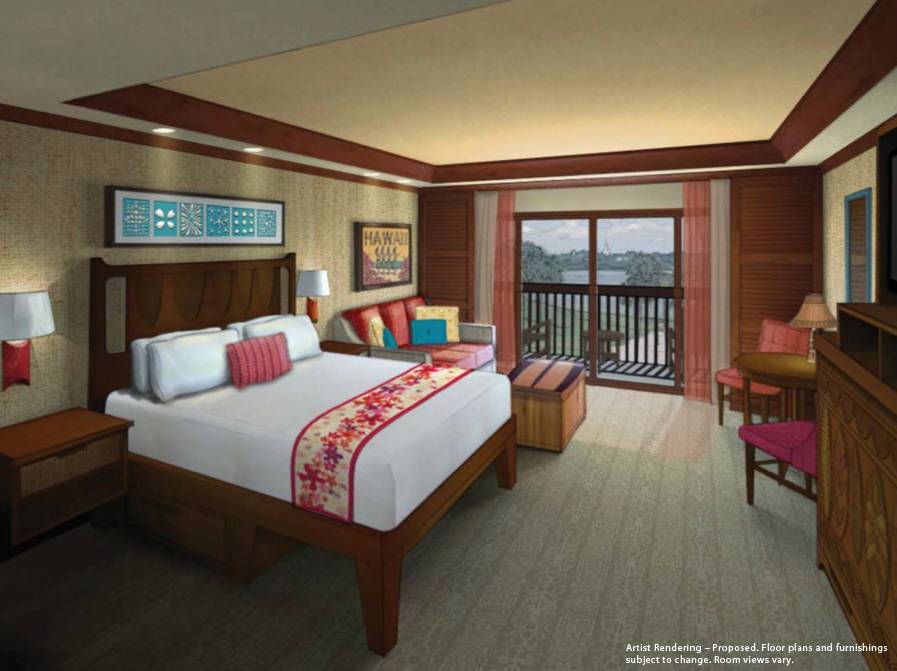 Concept art of Studio room at Disney&rsquo;s Polynesian Villas and Bungalows