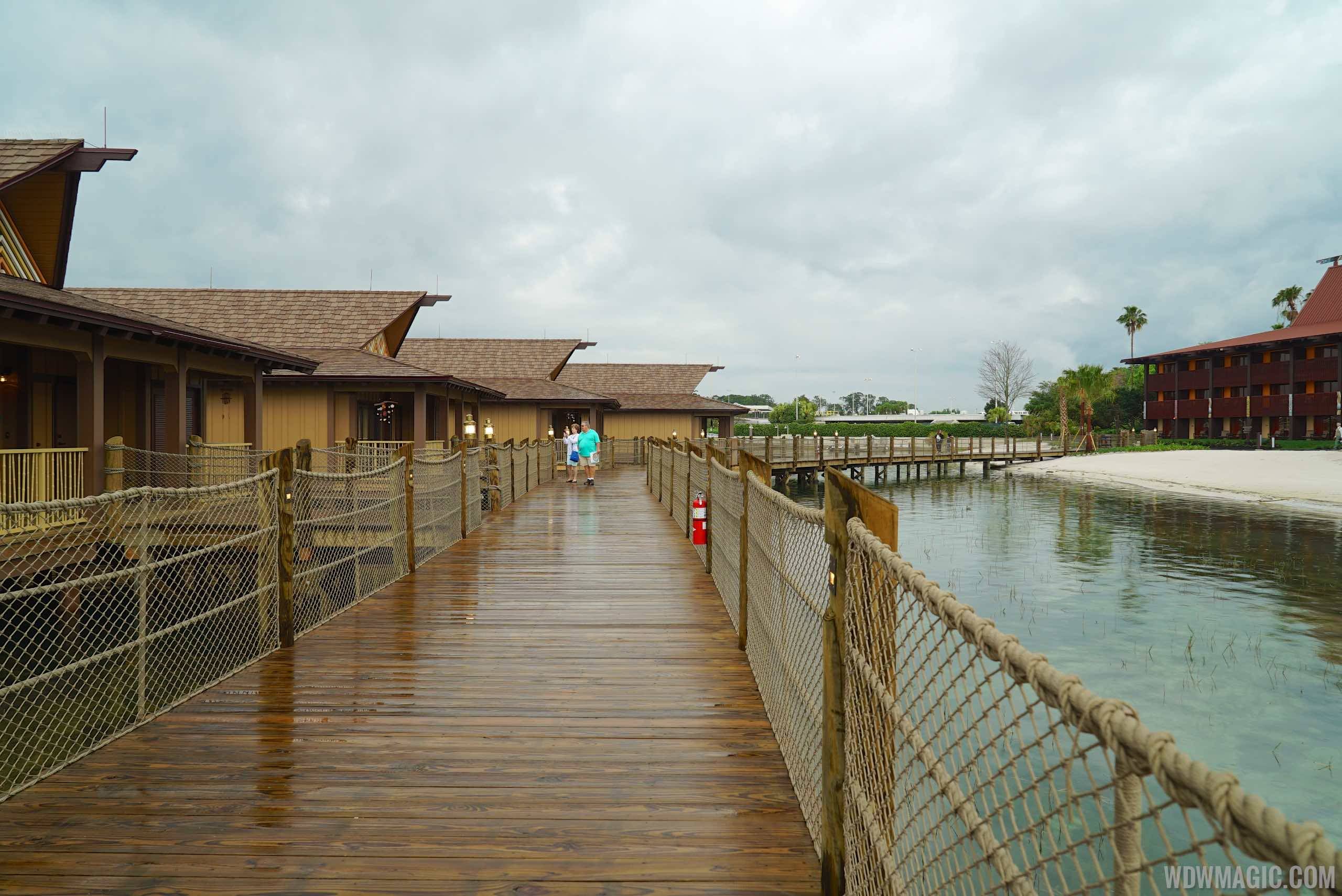 Disney's Polynesian Village Resort Bora Bora Bungalow - View along boardwalk