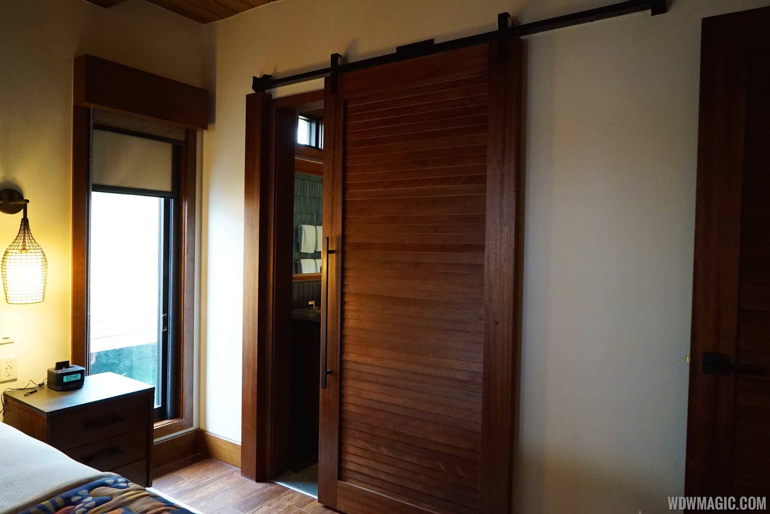 Disney's Polynesian Village Resort Bora Bora Bungalow - Door into master bathroom
