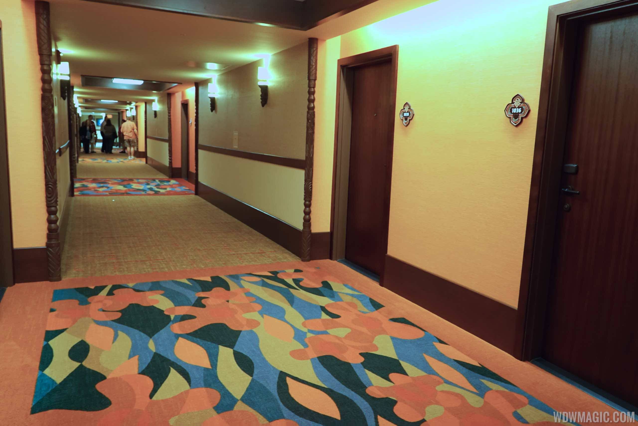 Disney's Polynesian Village Resort deluxe studio - Pago Pago hallway