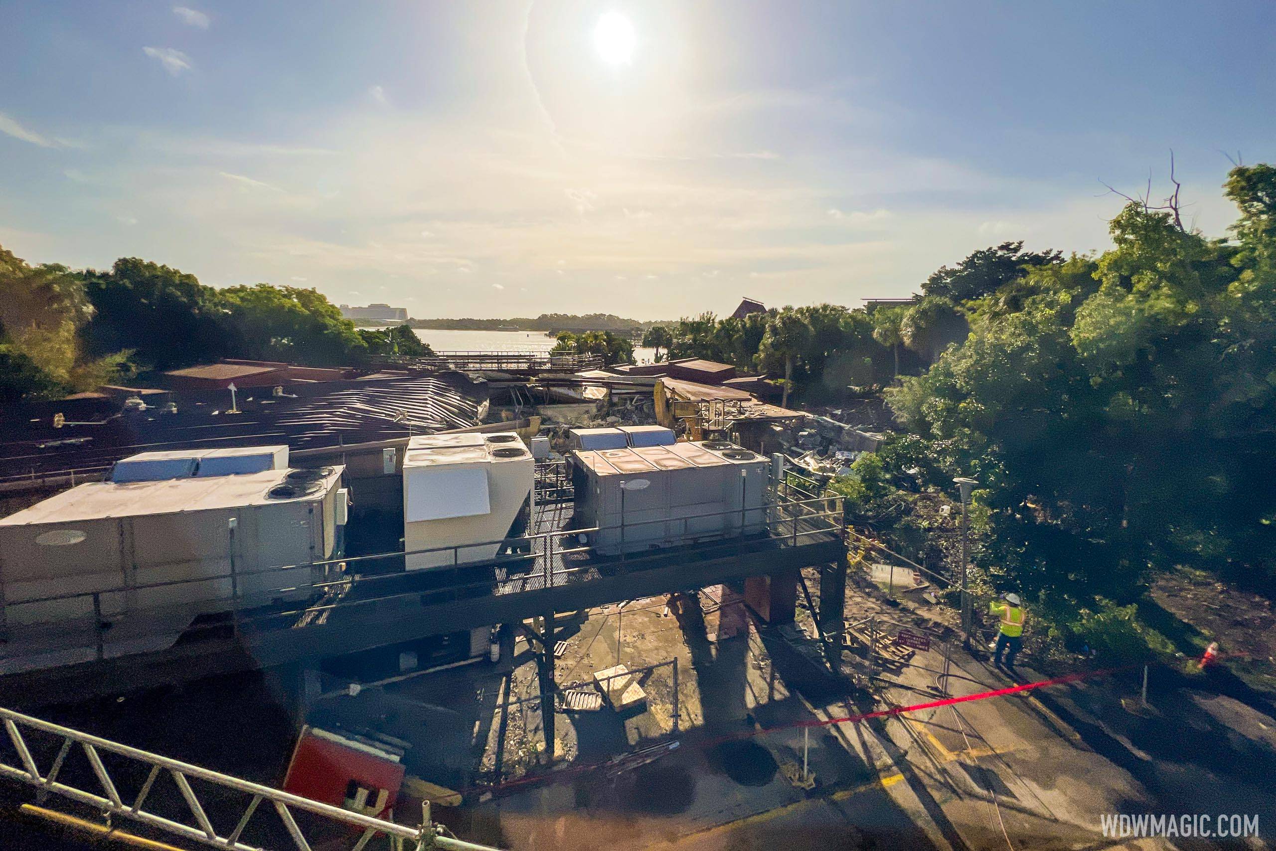 Luau Cove demolition progressing at Disney's Polynesian Village Resort to clear land for new Disney Vacation Club tower
