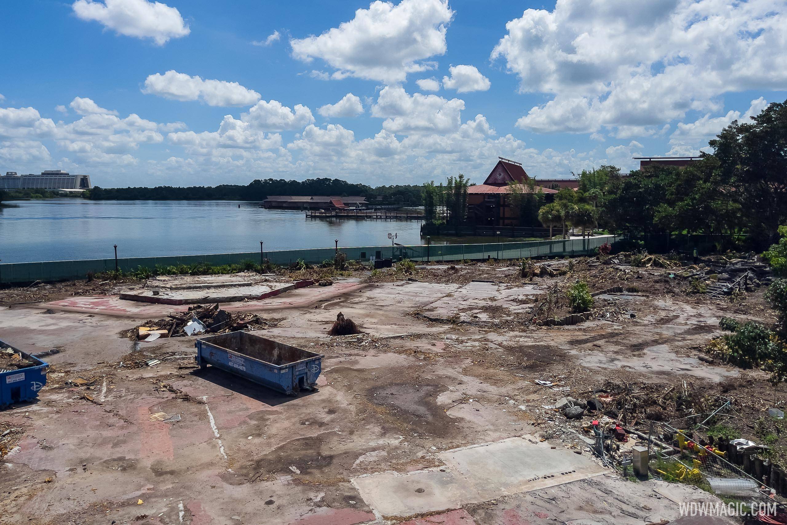 Latest look at land clearing for the new DVC tower at Disney's Polynesian Village Resort