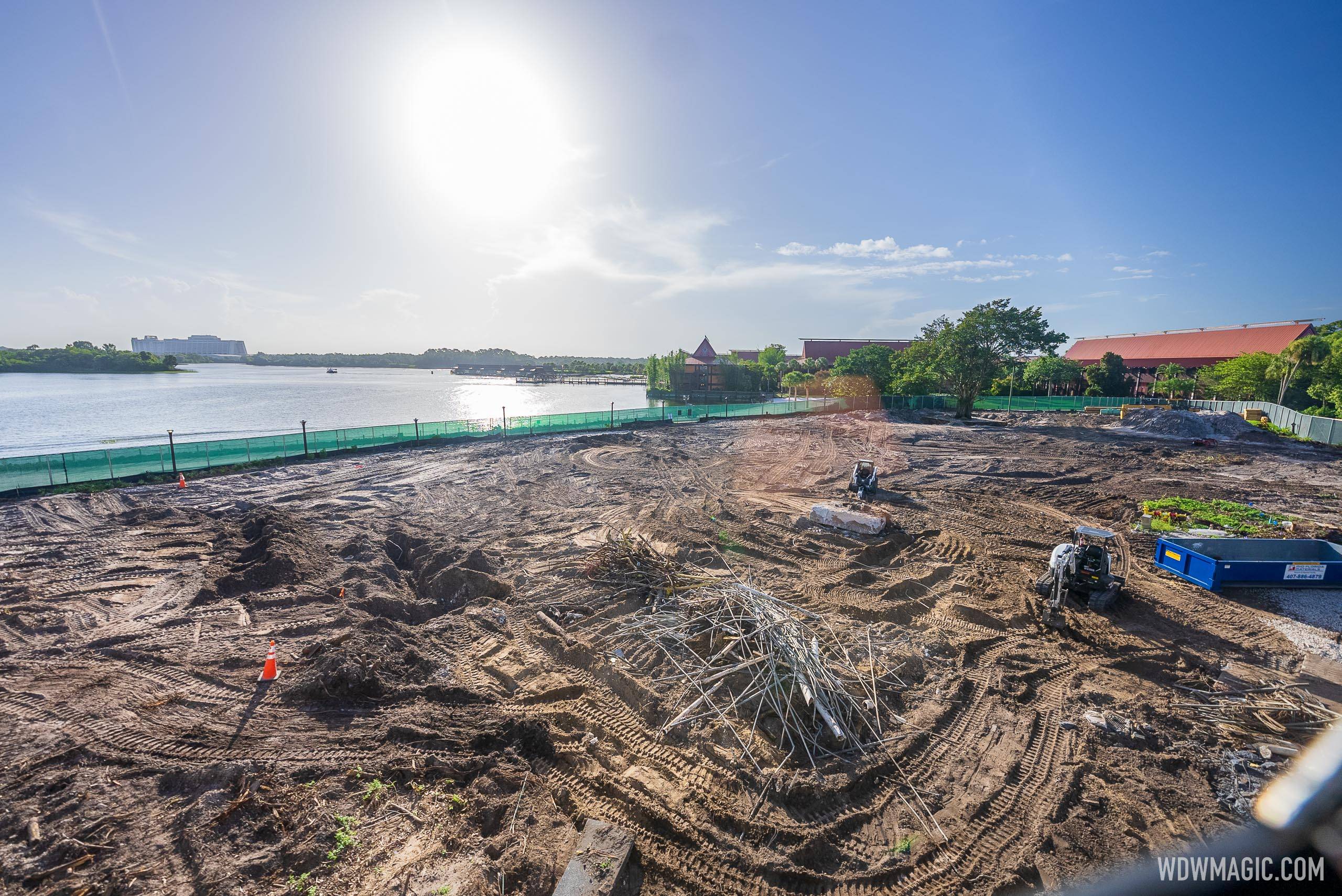 Ground cleared for the new Disney Vacation Club tower at Disney's Polynesian Village Resort
