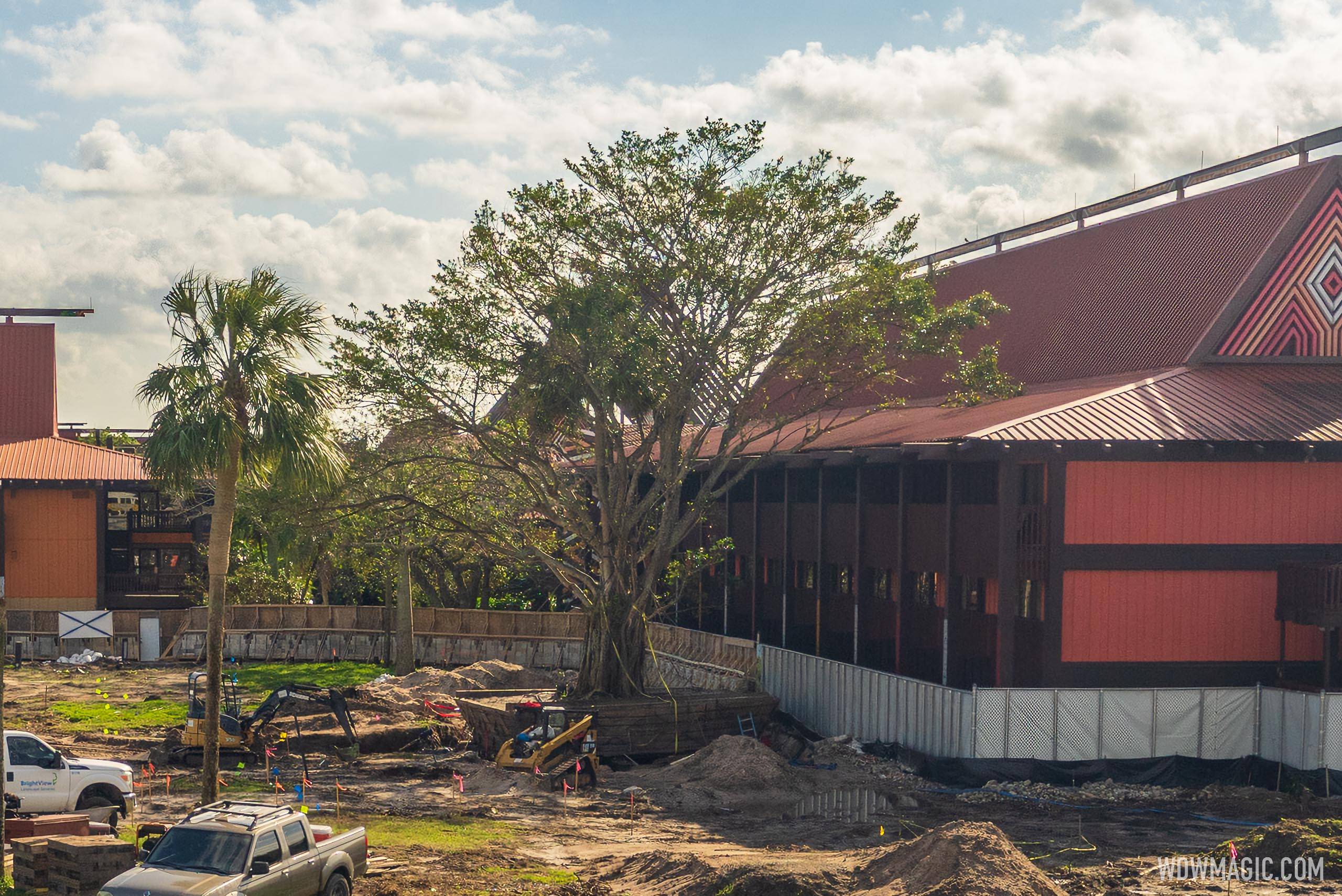 Latest look at the new Disney Vacation Club tower construction site at  Disney's Polynesian Village Resort