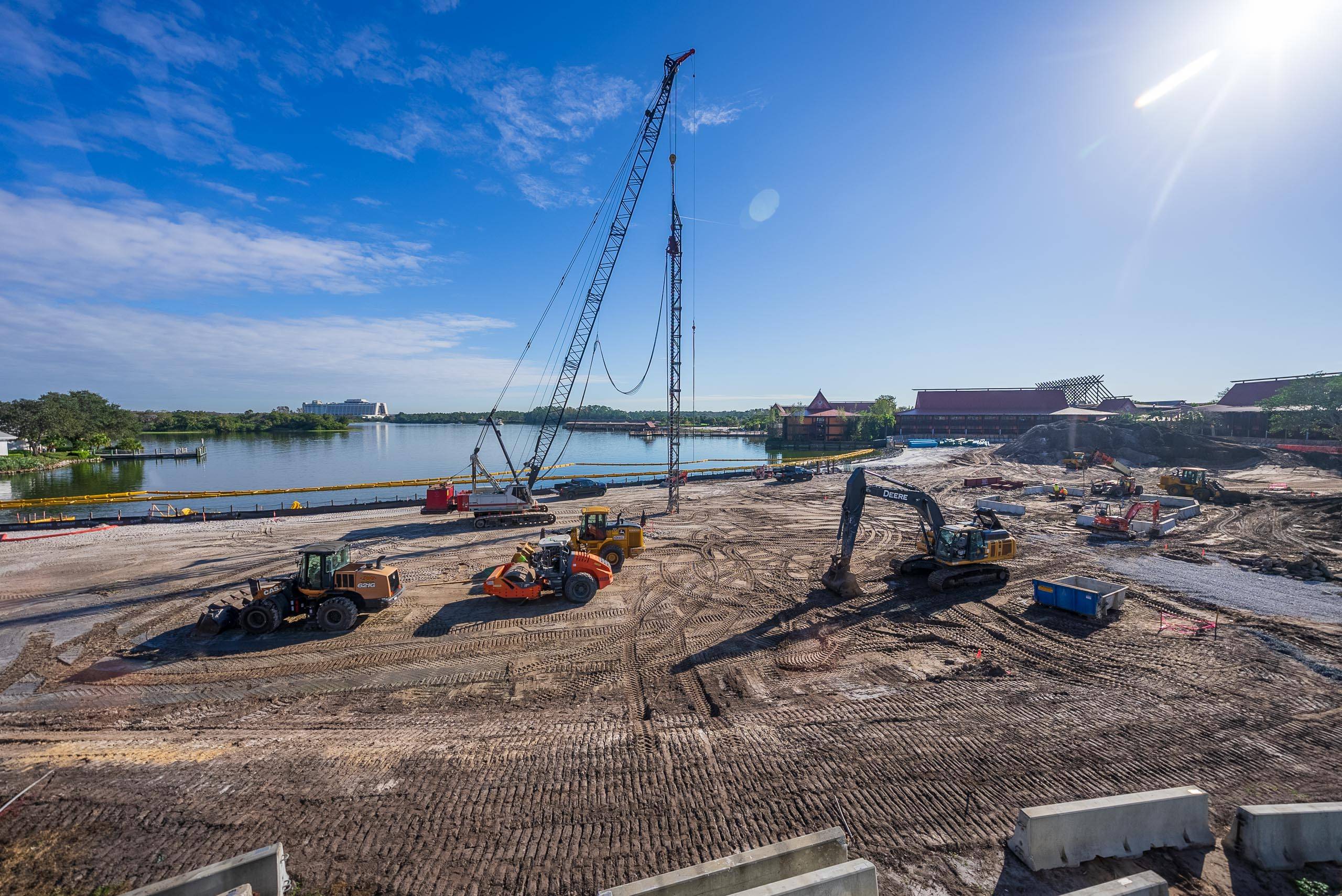 Foundation work begins at the site of the new Disney Vacation Club Tower at Disney's Polynesian Village Resort