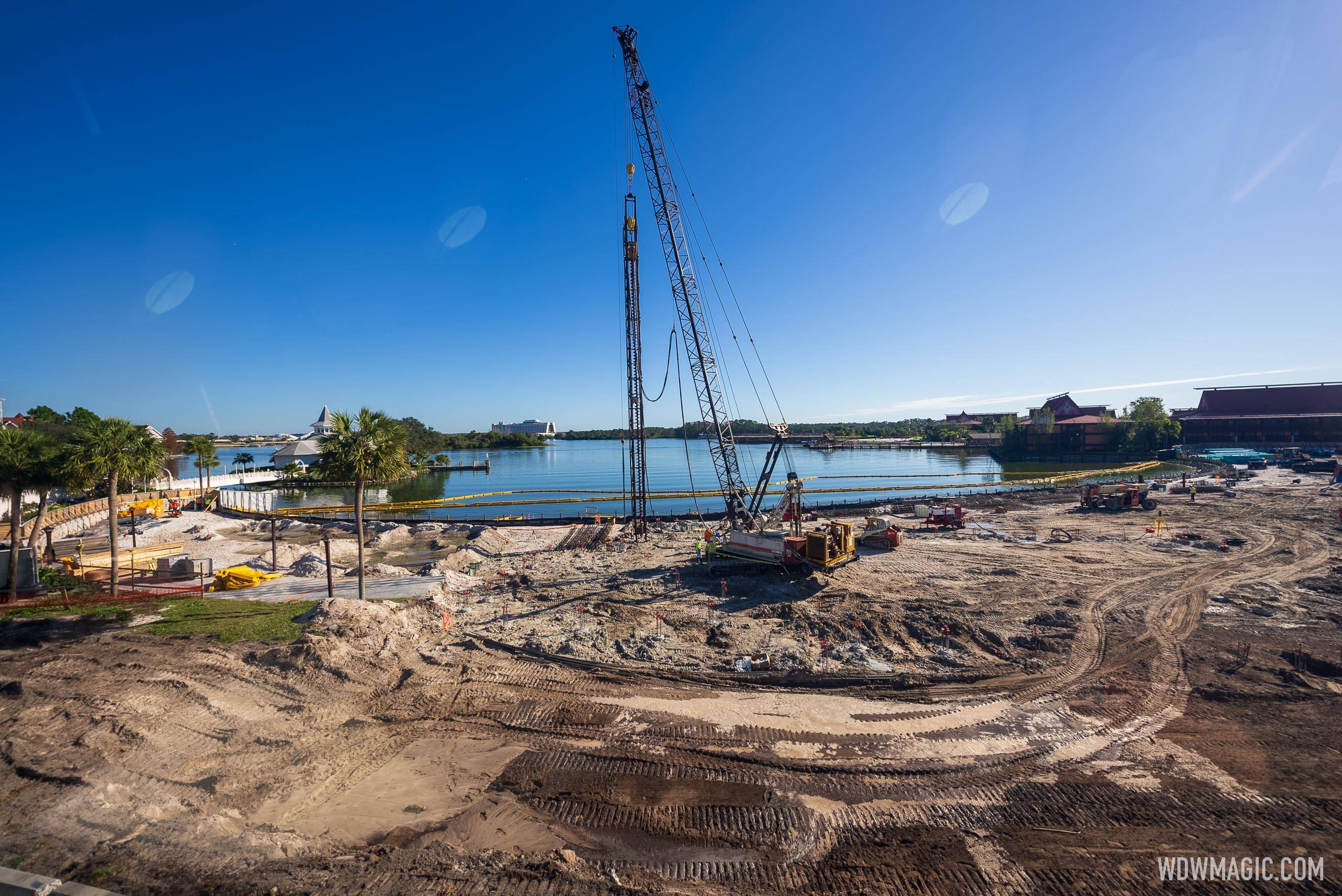 Polynesian Resort Disney Vacation Club tower construction - January 17 2023