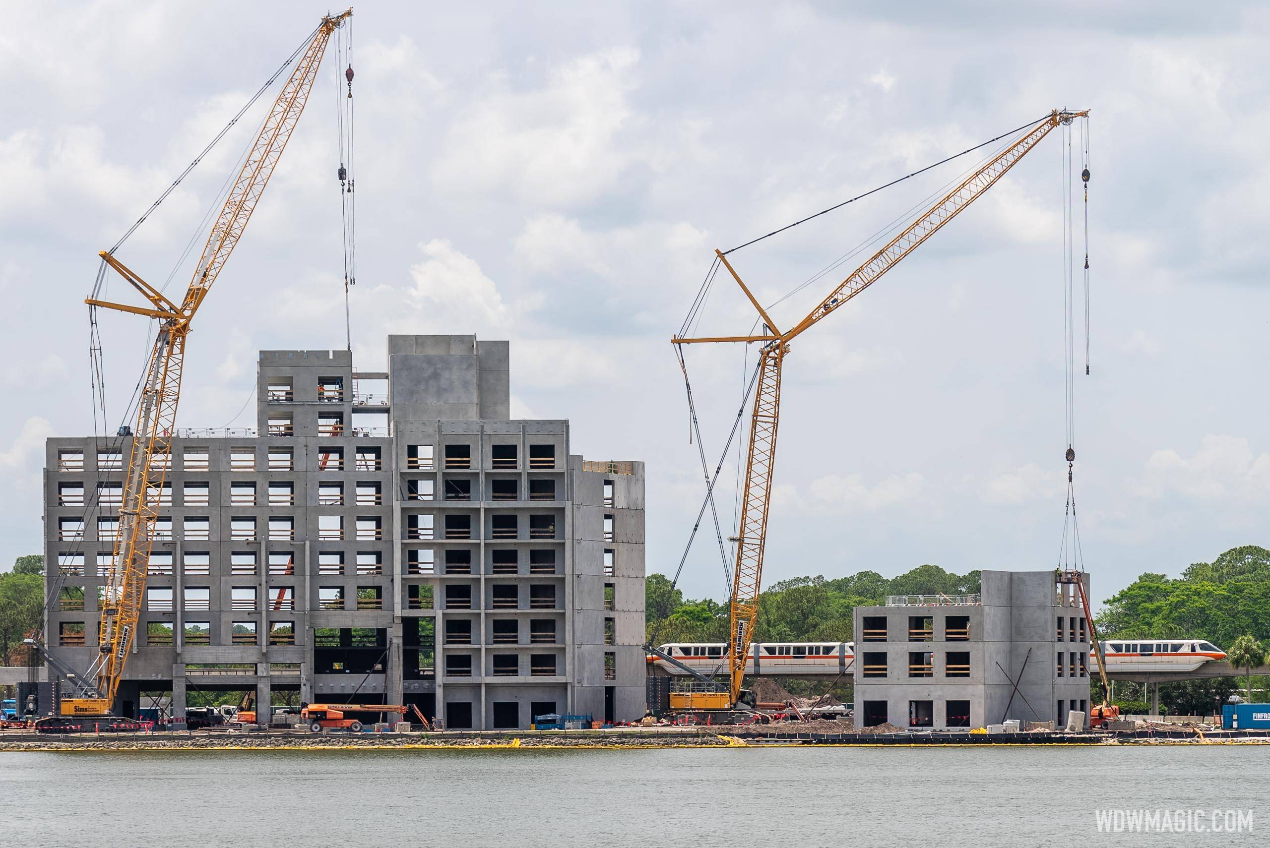 Construction update from the new Disney Vacation Club tower at Disney's Polynesian Village Resort