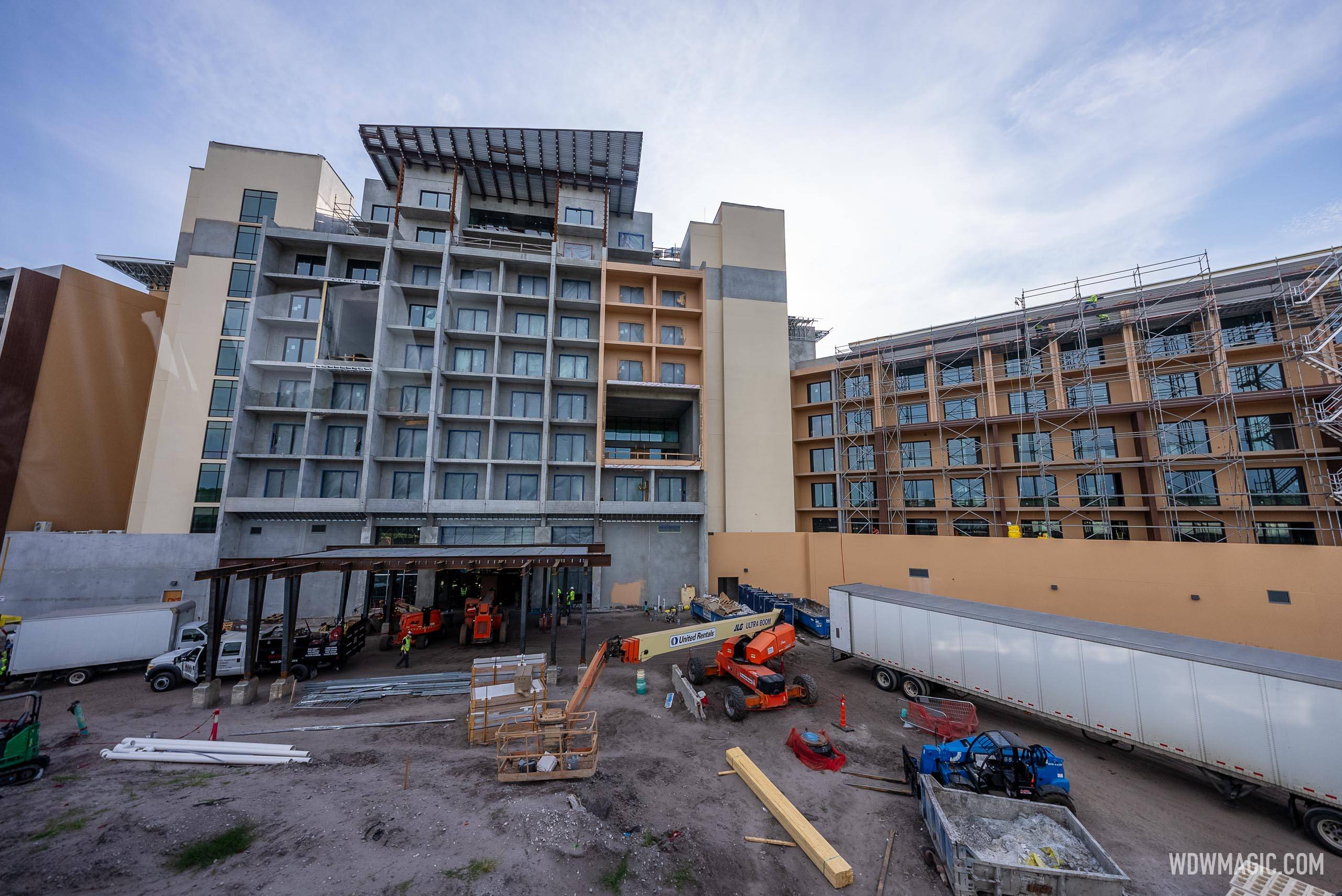 Island Tower at Disney's Polynesian Villas and Bungalows construction - June 5 2024