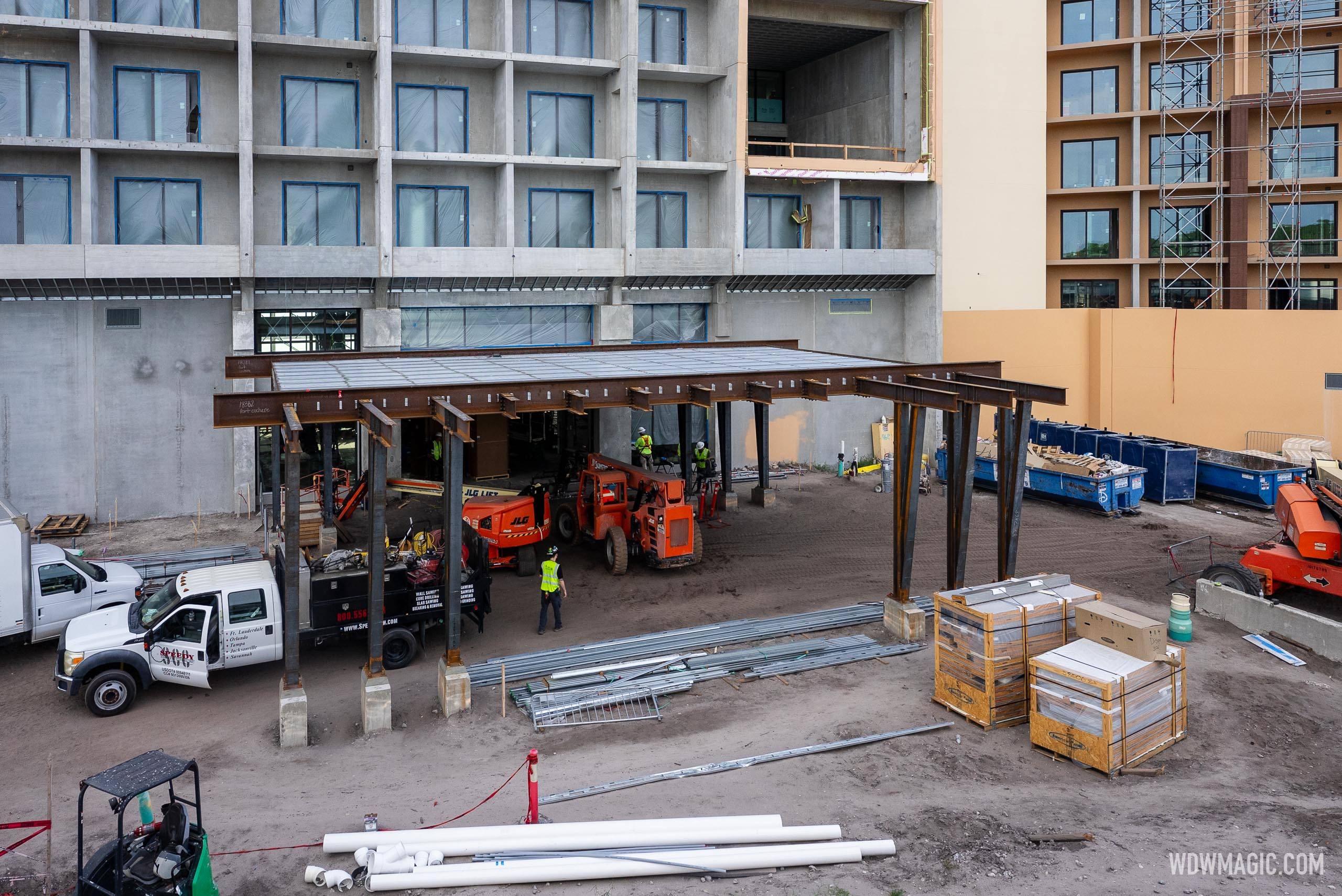 Island Tower at Disney's Polynesian Villas and Bungalows construction - June 5 2024