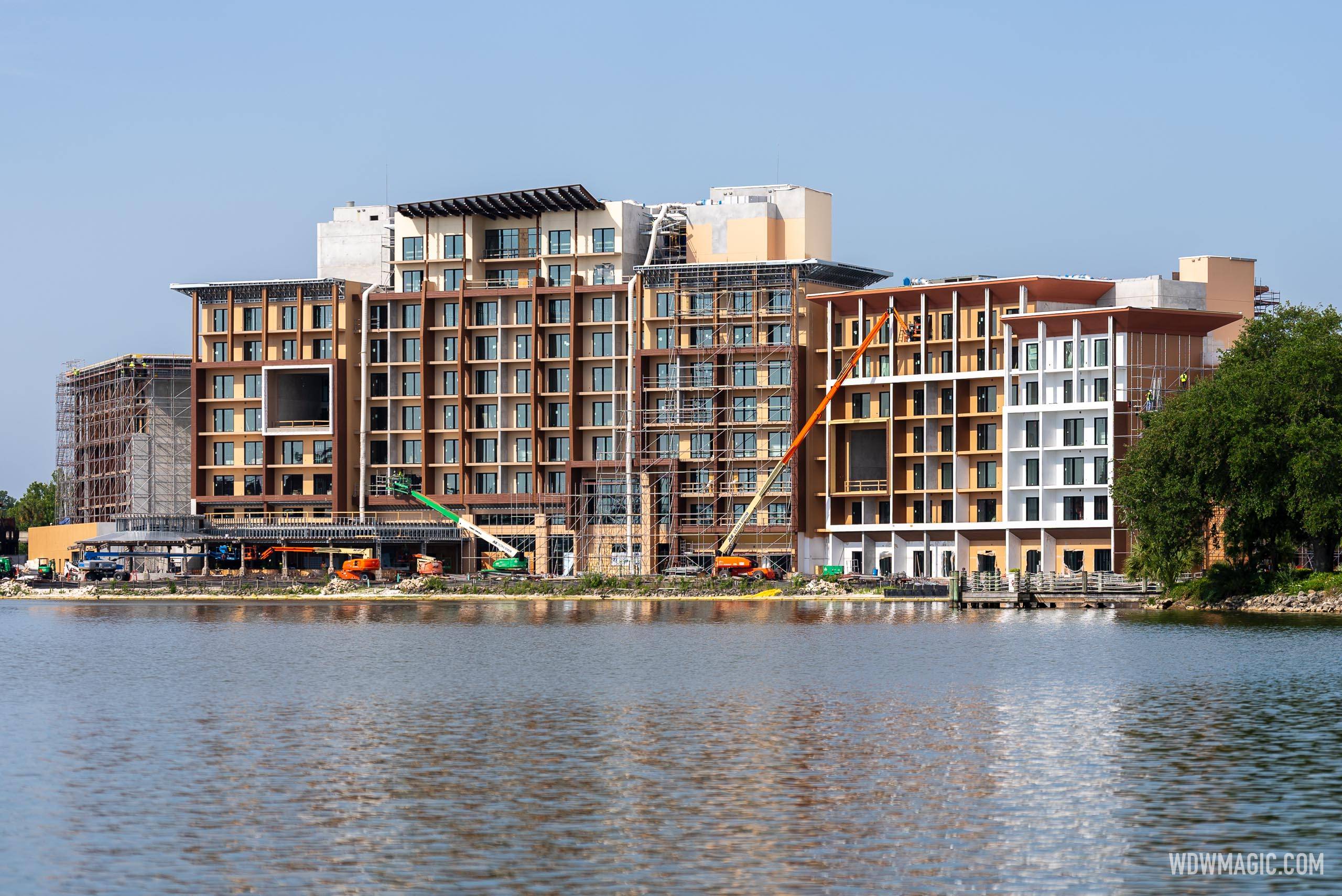 Island Tower at Disney's Polynesian Villas and Bungalows construction - June 5 2024