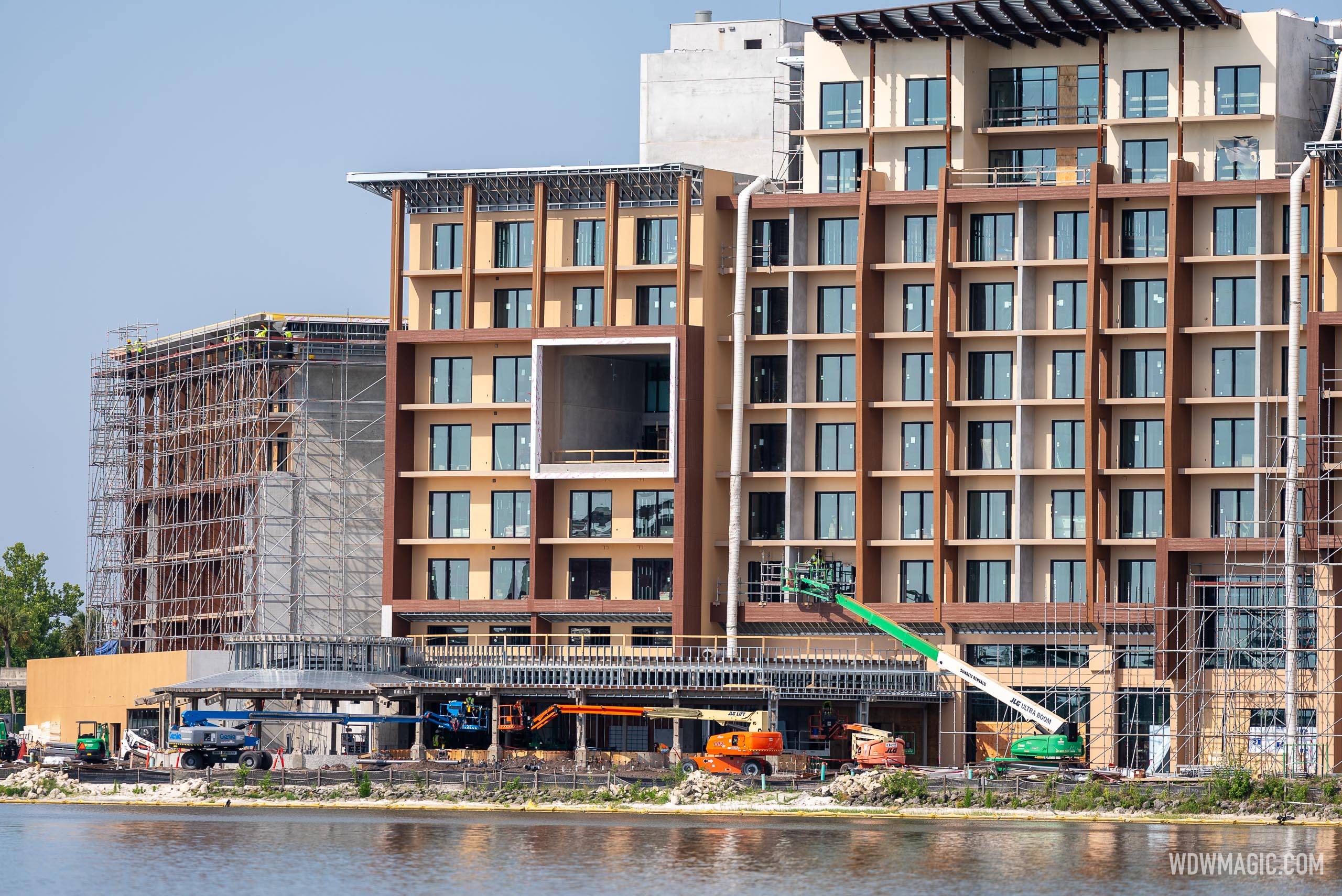 Island Tower at Disney's Polynesian Villas and Bungalows construction - June 5 2024