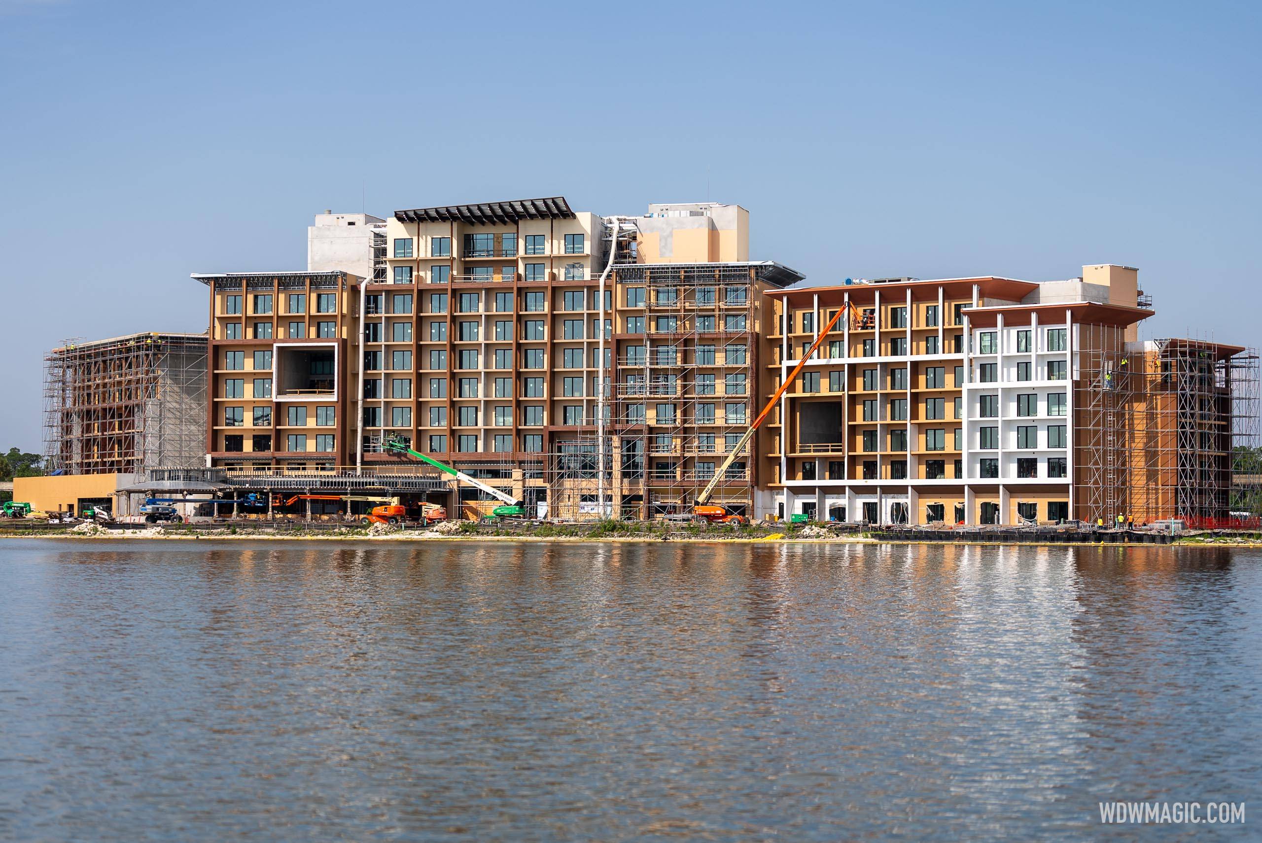 Island Tower at Disney's Polynesian Villas and Bungalows construction - June 5 2024