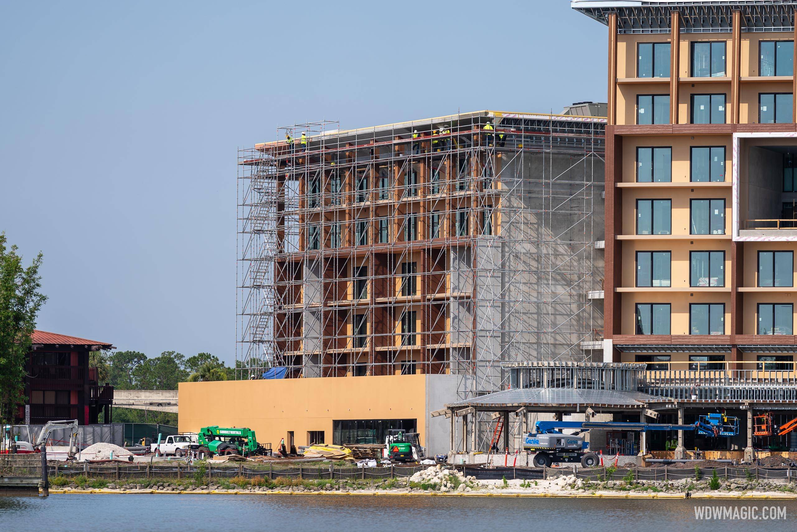 Island Tower at Disney's Polynesian Villas and Bungalows construction - June 5 2024