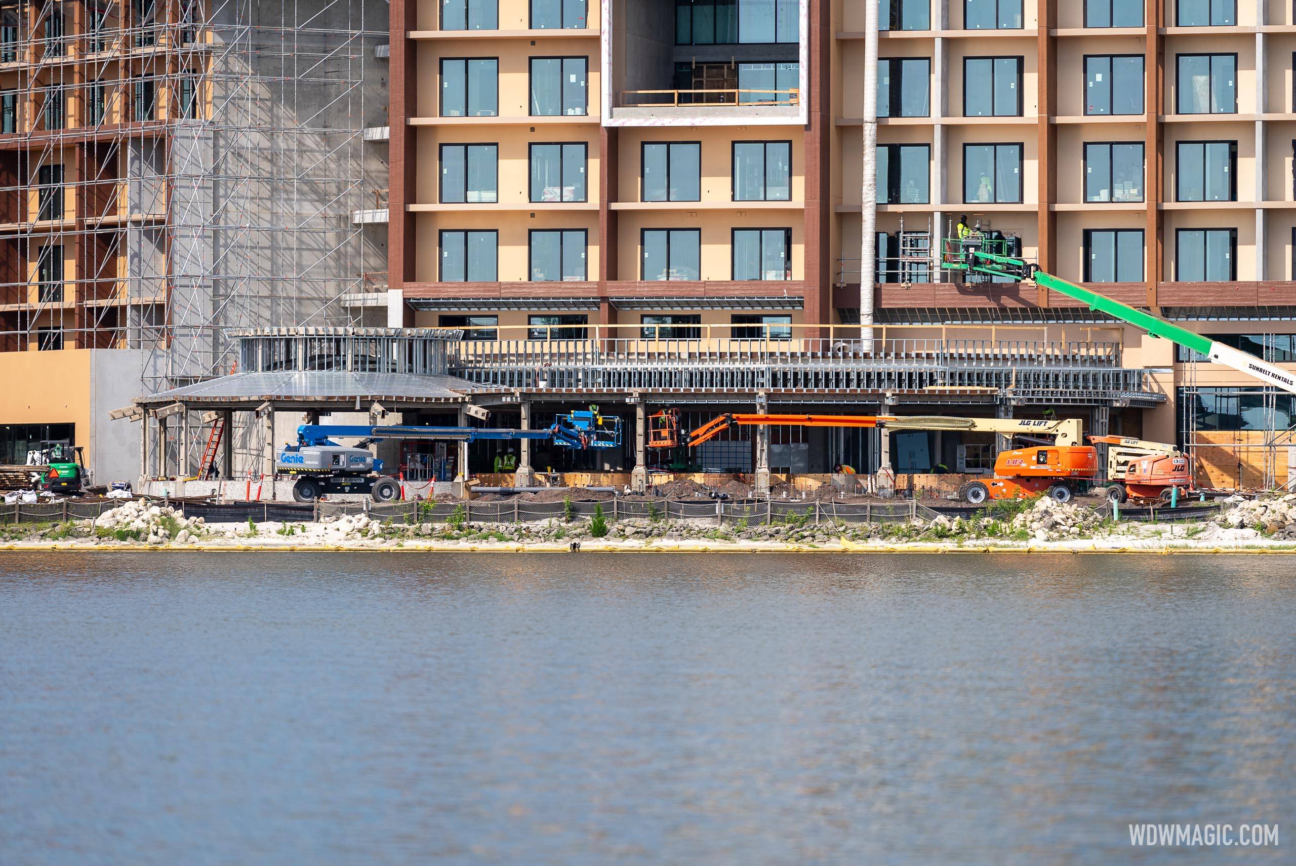 Island Tower at Disney's Polynesian Villas and Bungalows construction - June 5 2024