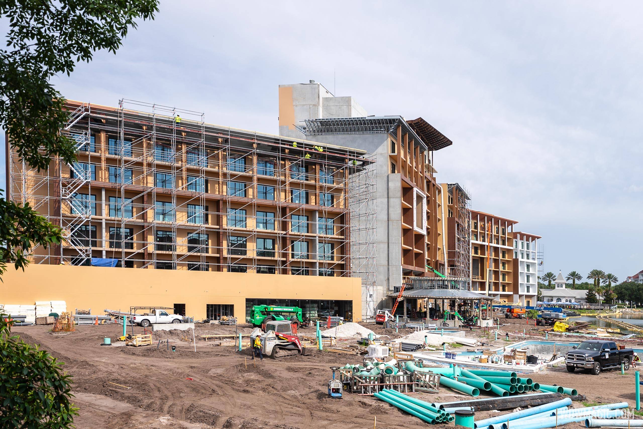 Island Tower at Disney's Polynesian Villas and Bungalows construction - June 5 2024