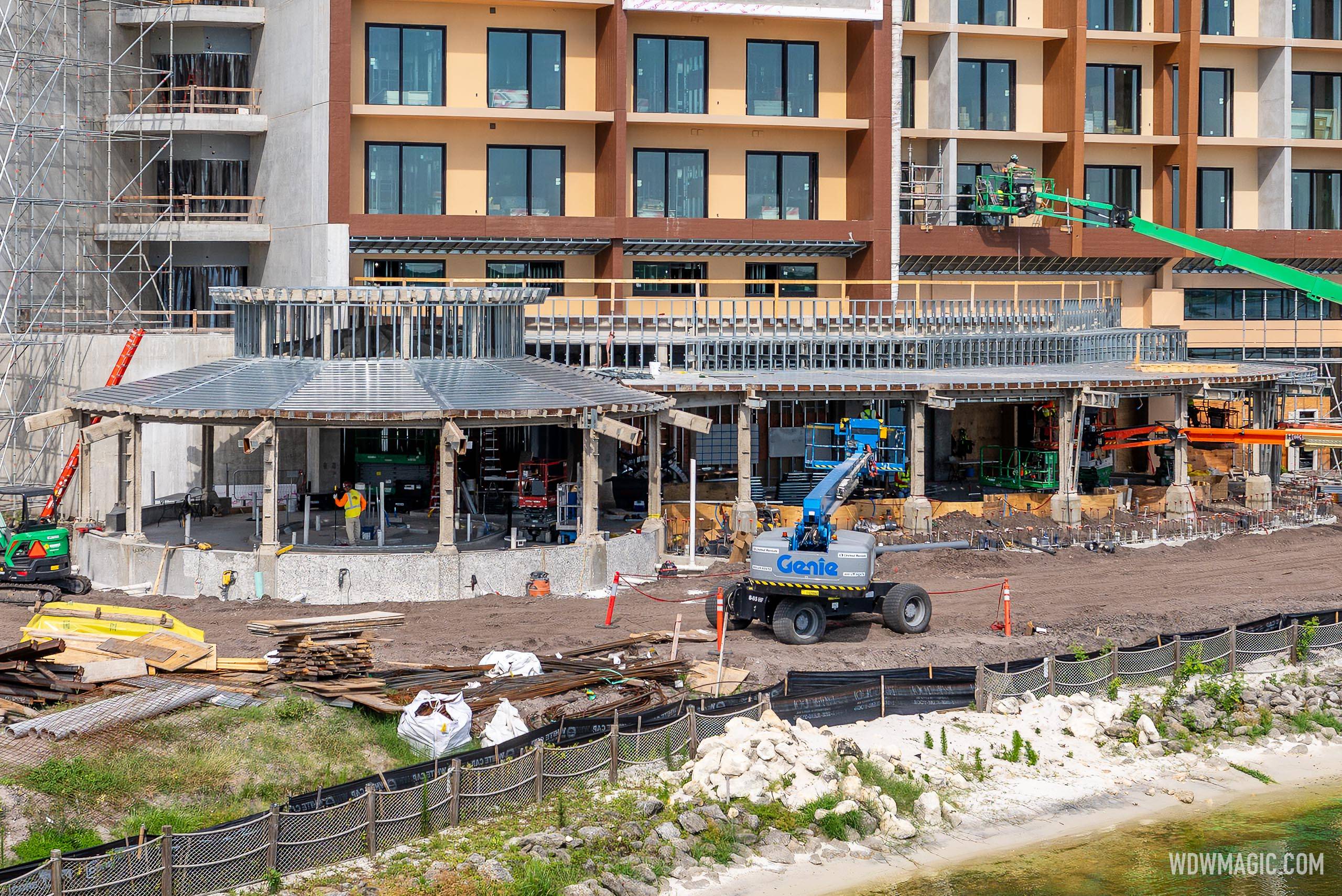 Island Tower at Disney's Polynesian Villas and Bungalows construction - June 5 2024