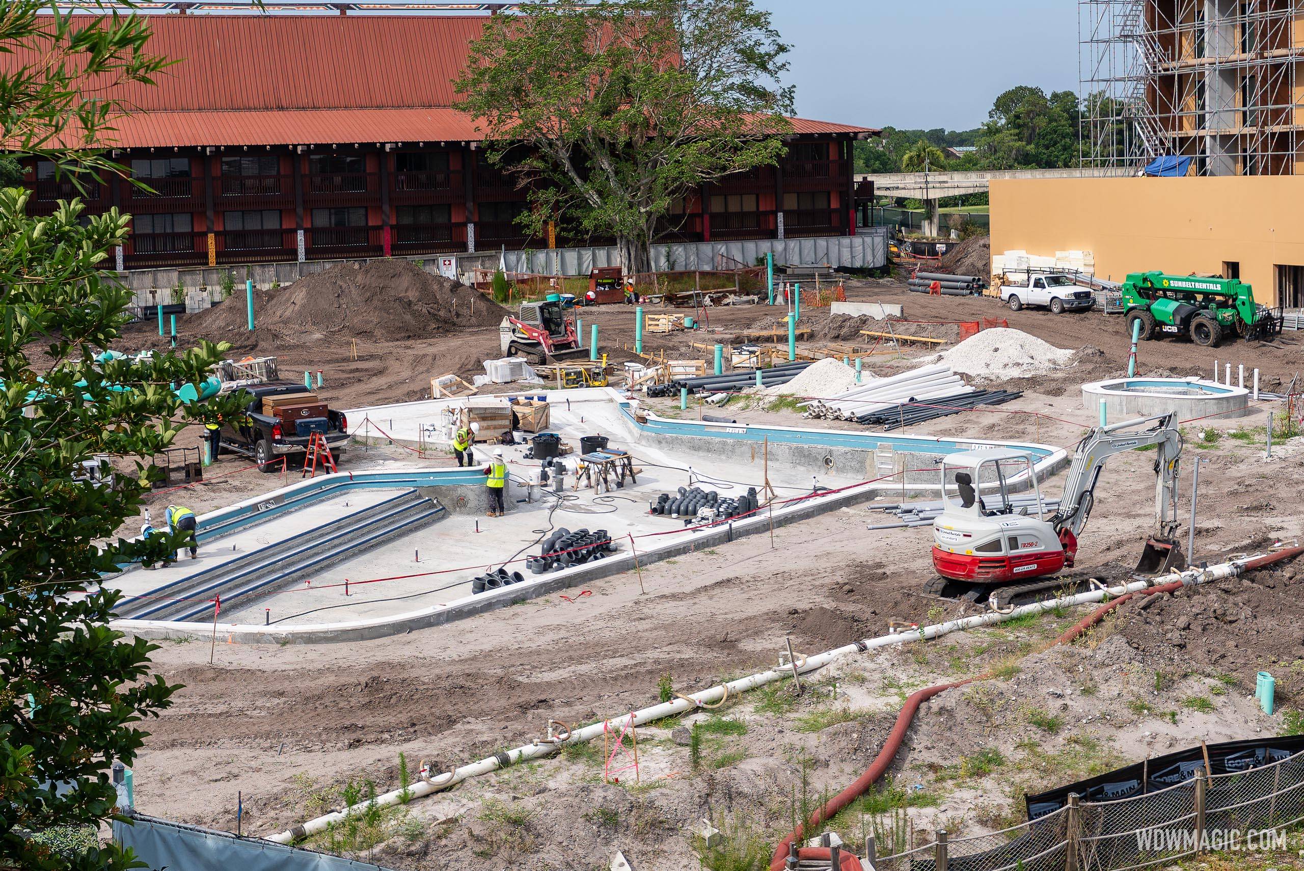 Island Tower at Disney's Polynesian Villas and Bungalows construction - June 5 2024