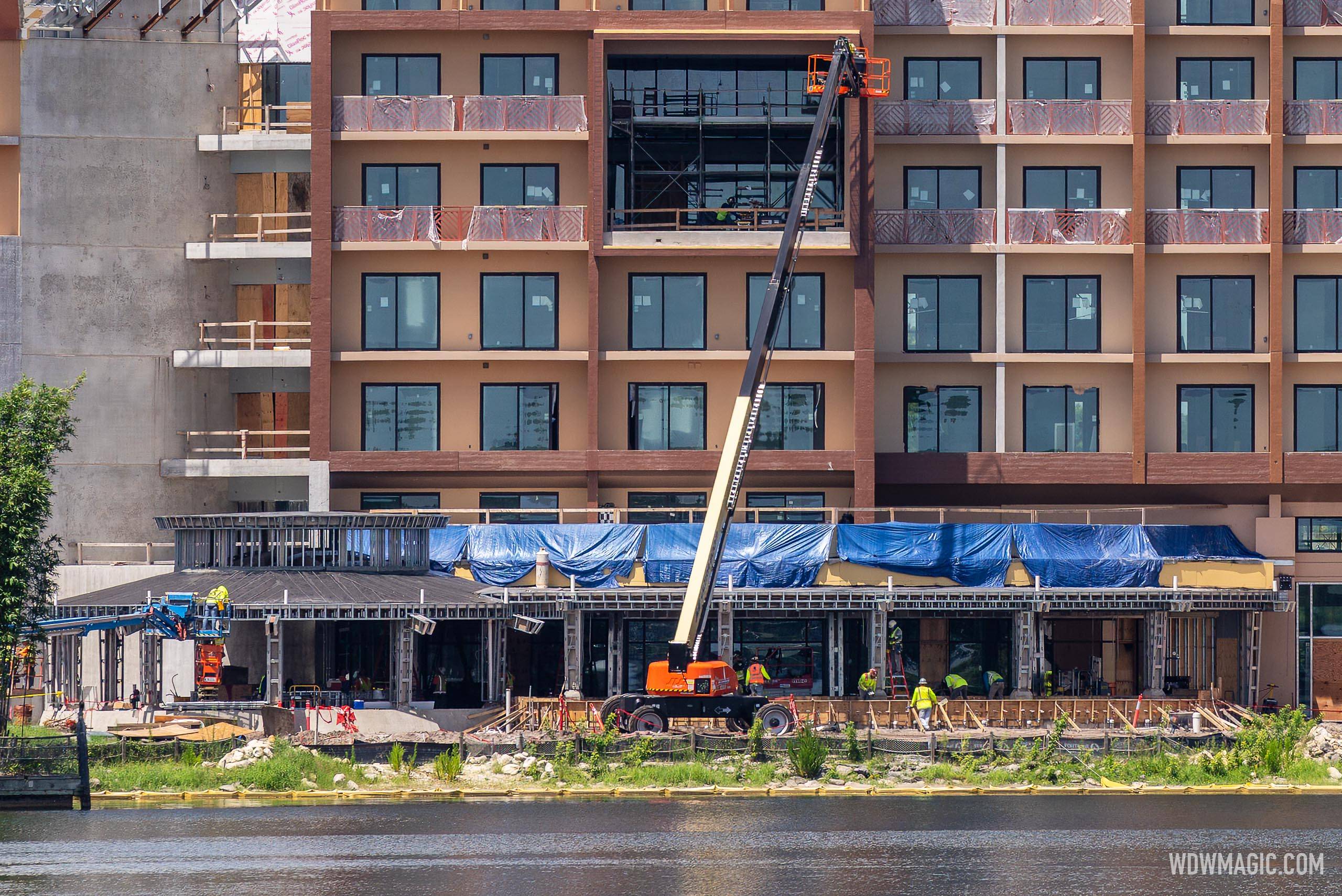 One of the Terrace Gardens under construction