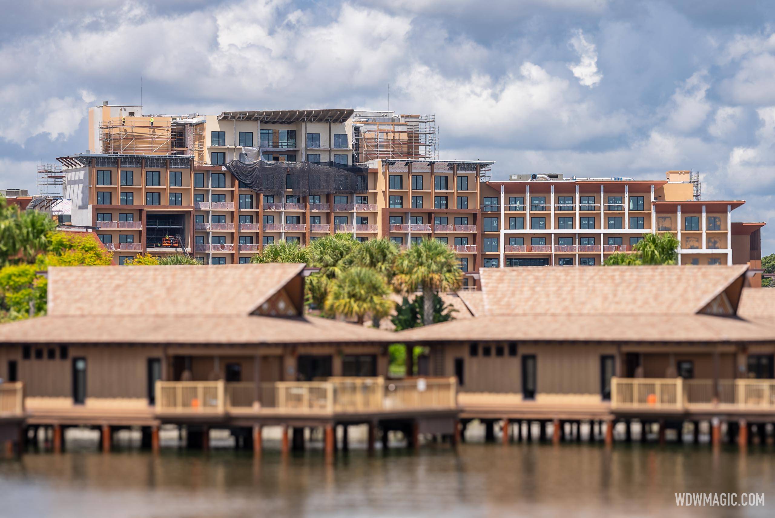 Island Tower at Disney's Polynesian Villas and Bungalows construction - July 18 2024