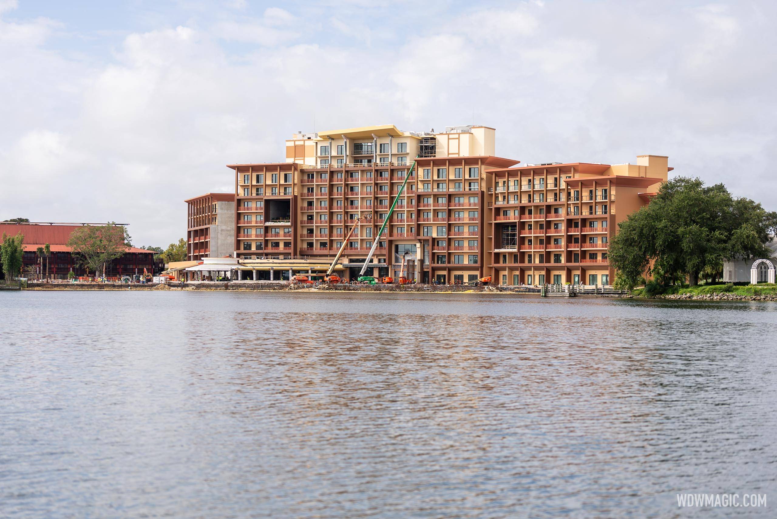 Island Tower at Disney's Polynesian Villas and Bungalows construction - September 13 2024