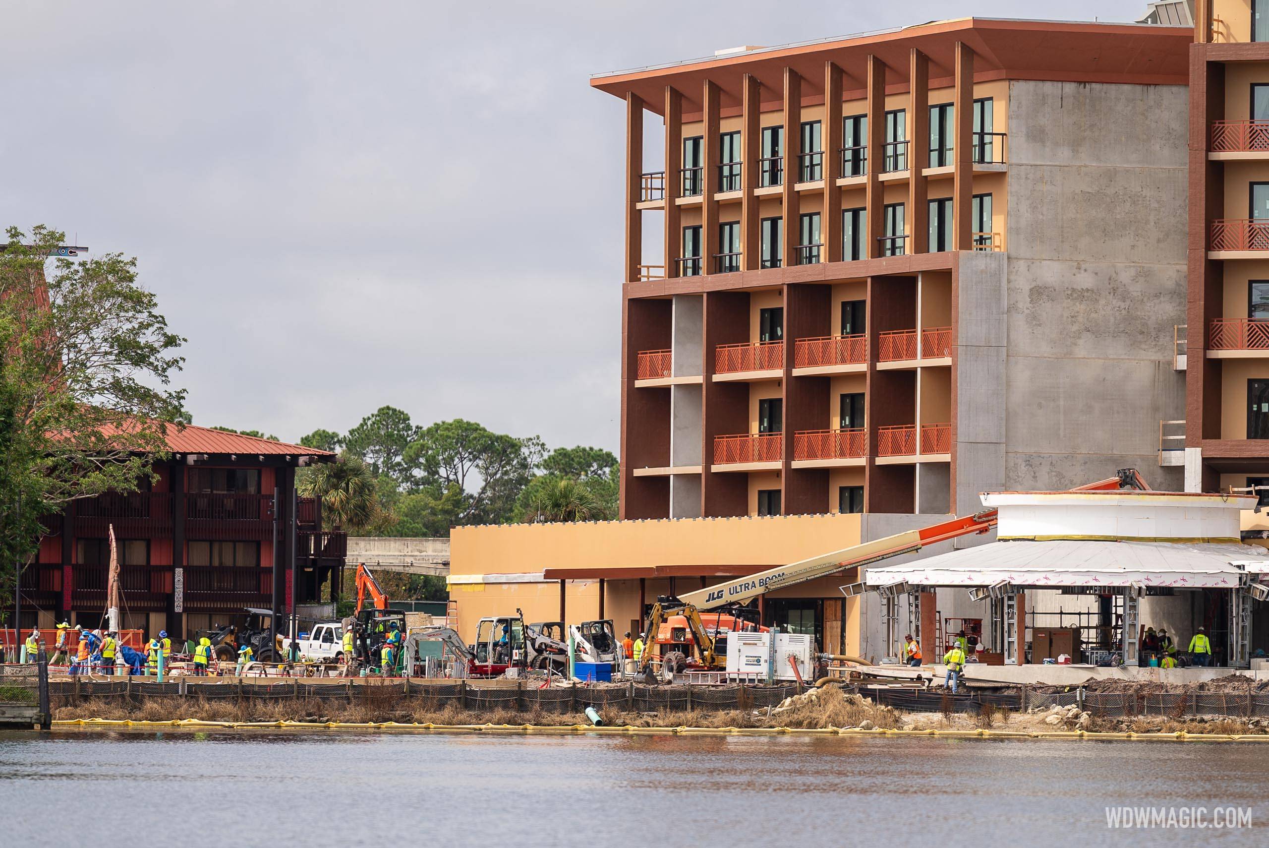 Island Tower at Disney's Polynesian Villas and Bungalows construction - September 13 2024