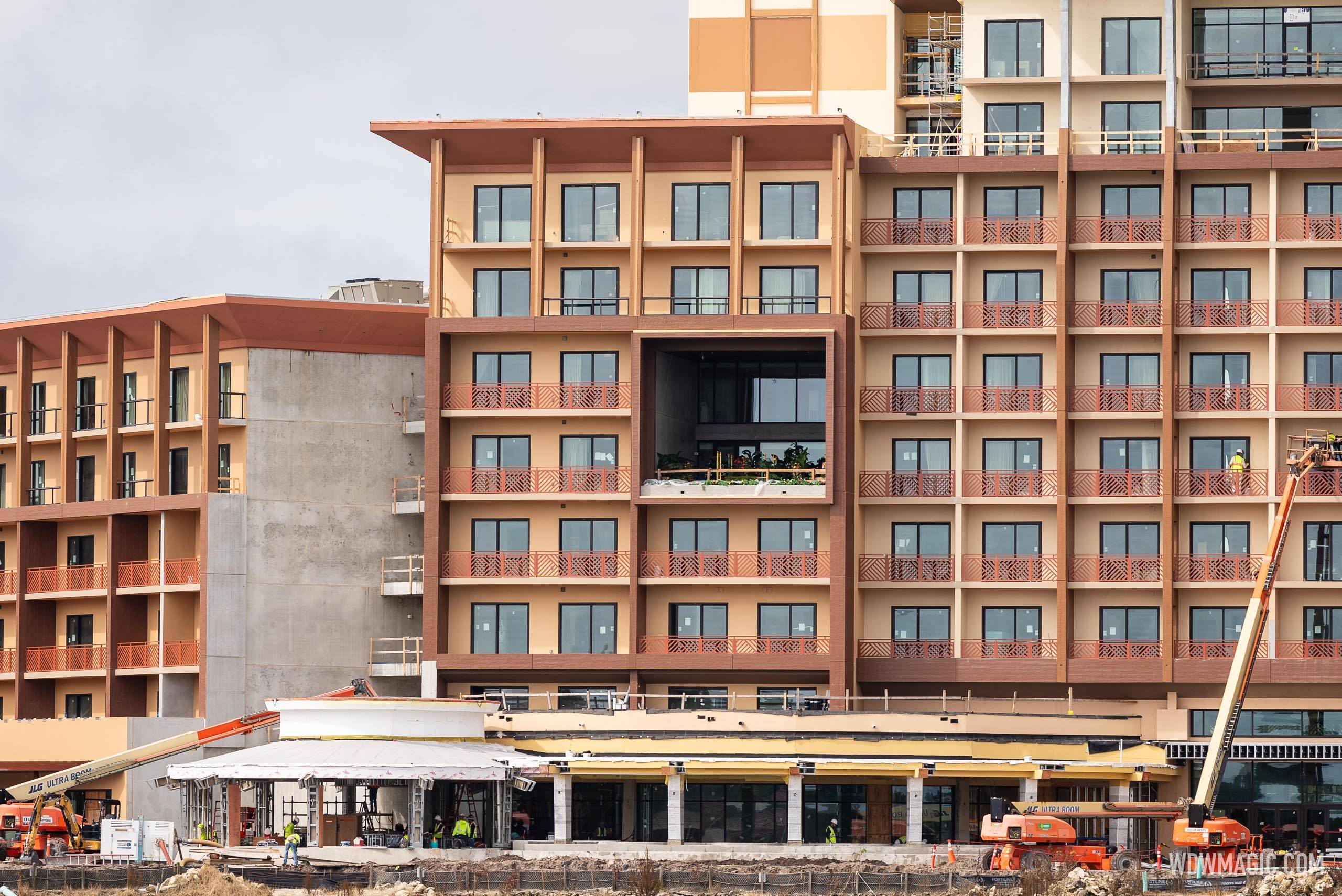 Island Tower at Disney's Polynesian Villas and Bungalows construction - September 13 2024