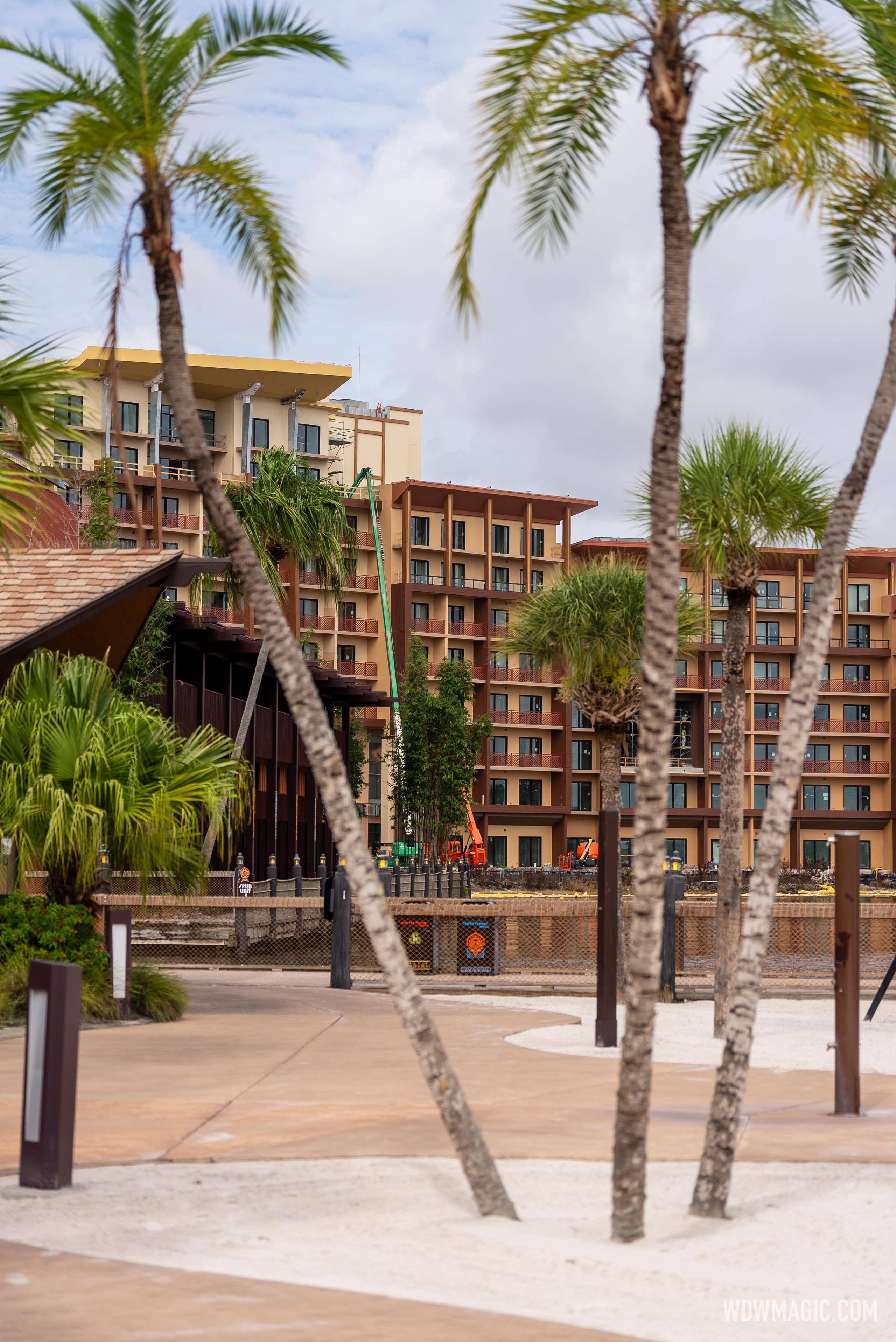 Island Tower at Disney's Polynesian Villas and Bungalows construction - September 13 2024