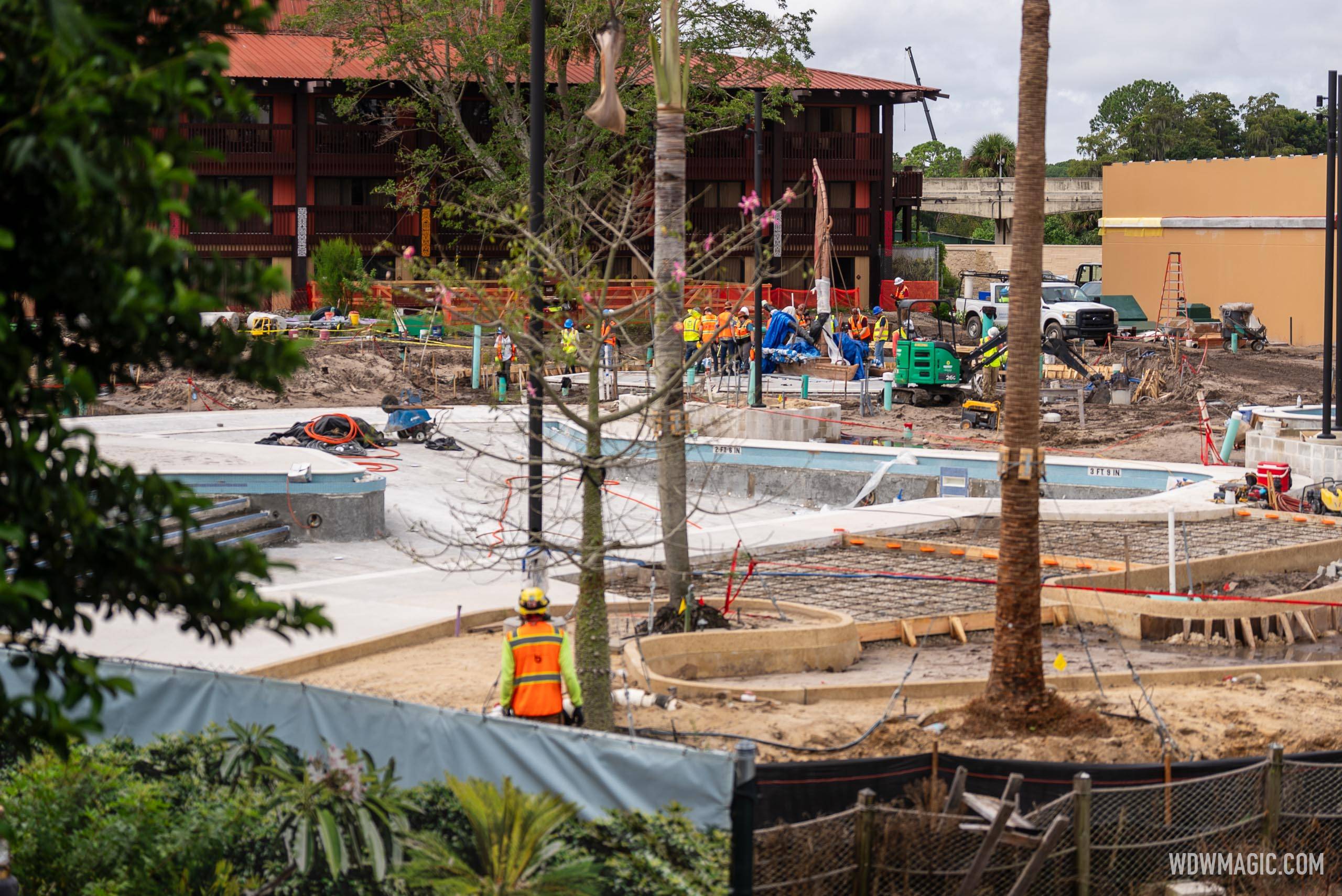 Island Tower at Disney's Polynesian Villas and Bungalows construction - September 13 2024