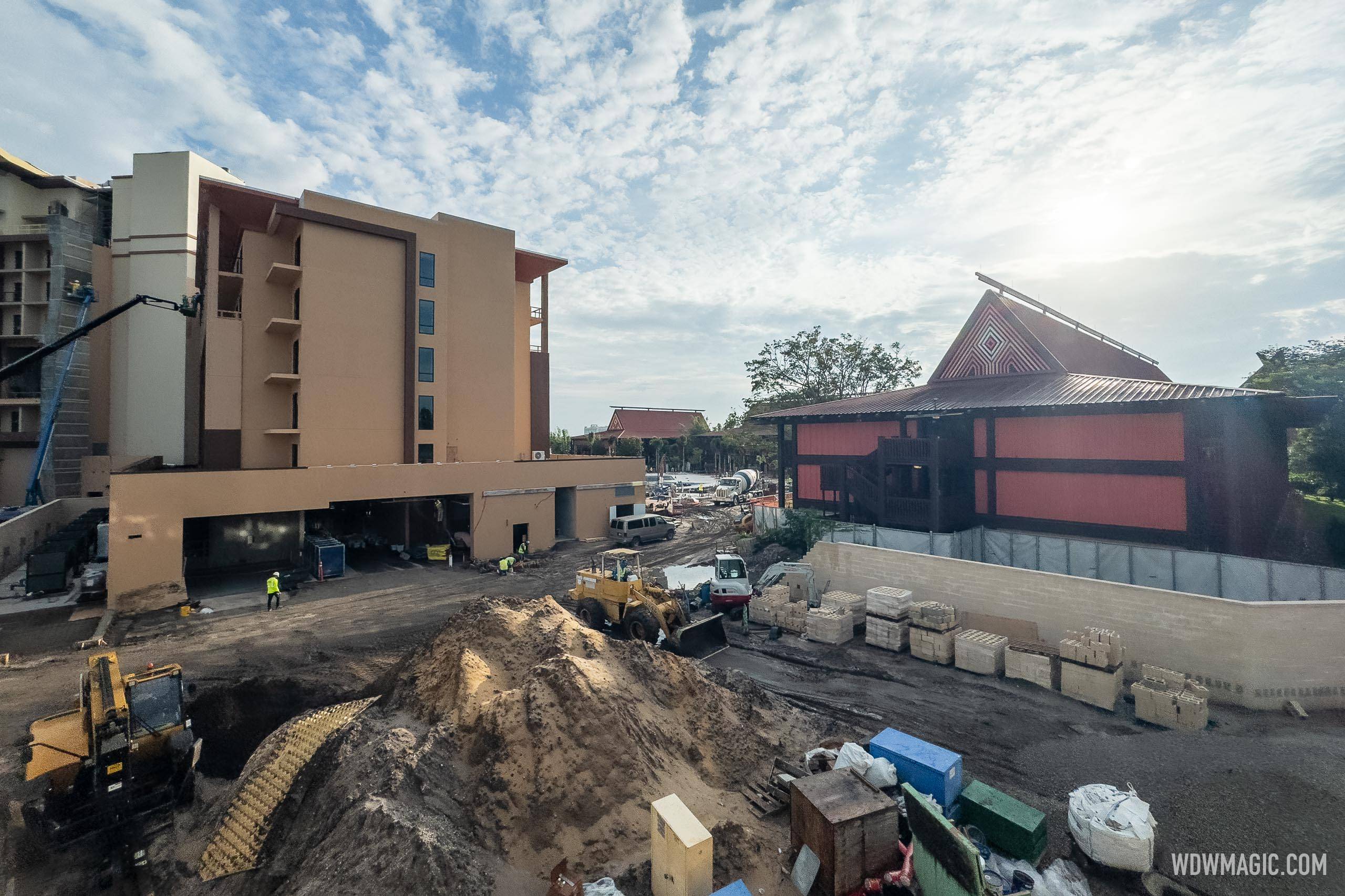 Island Tower at Disney's Polynesian Villas and Bungalows construction - September 13 2024