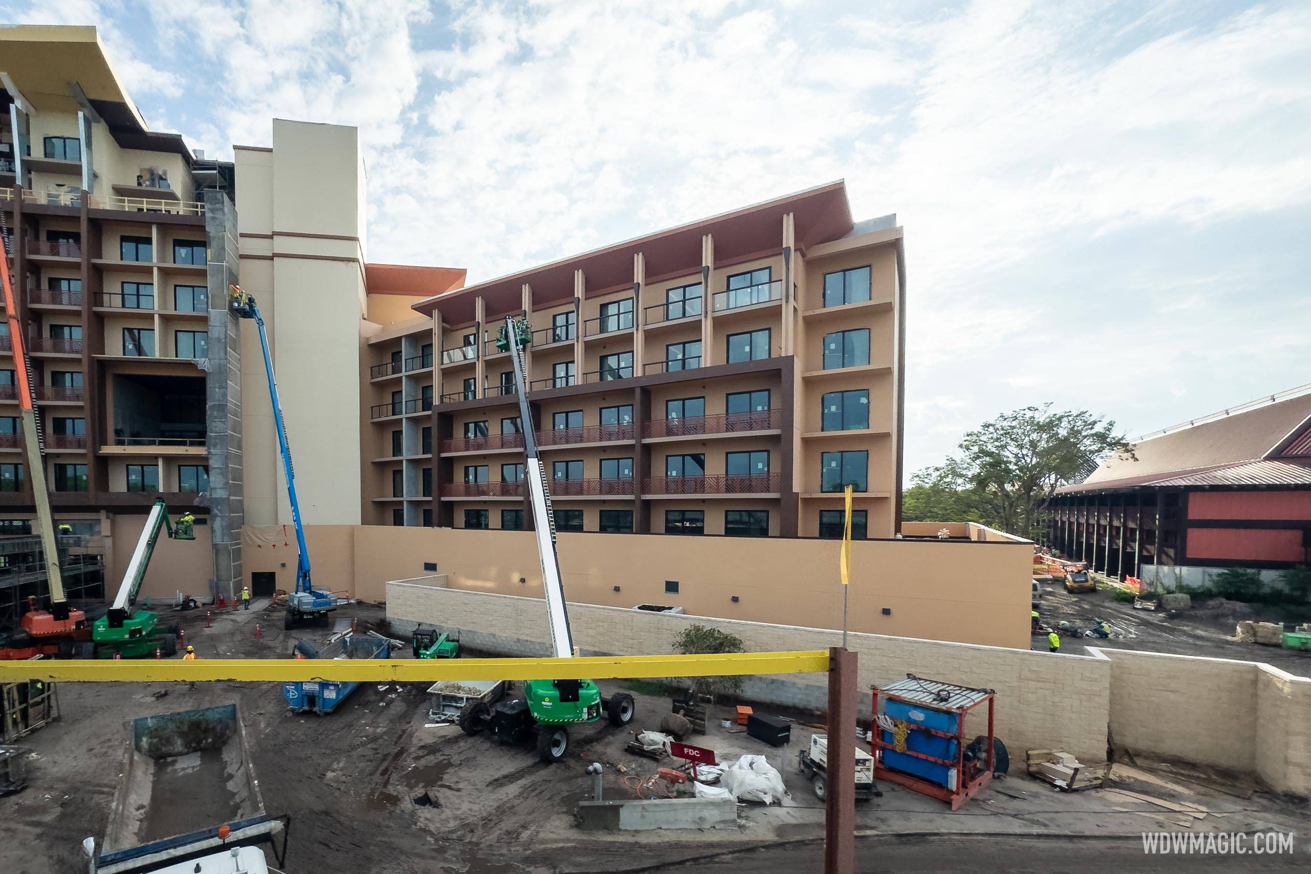 Island Tower at Disney's Polynesian Villas and Bungalows construction - September 13 2024