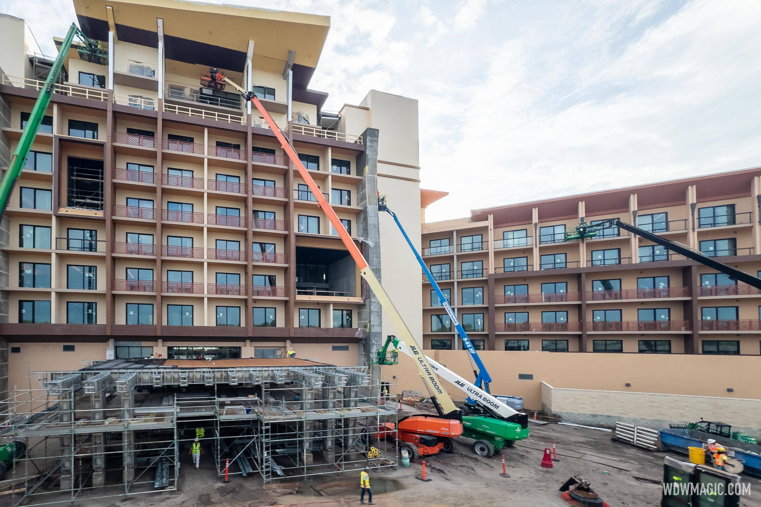 Island Tower at Disney's Polynesian Villas and Bungalows construction - September 13 2024