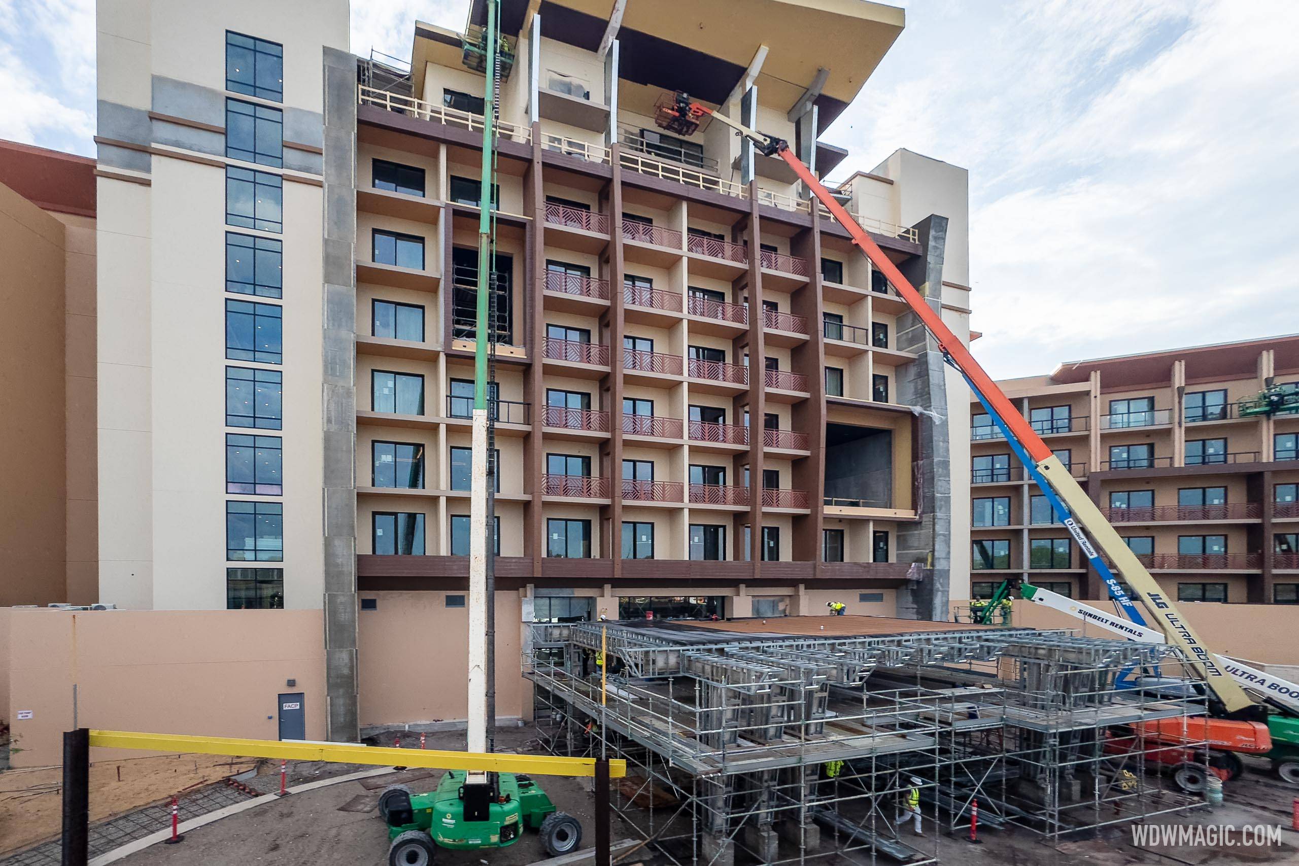 Island Tower at Disney's Polynesian Villas and Bungalows construction - September 13 2024