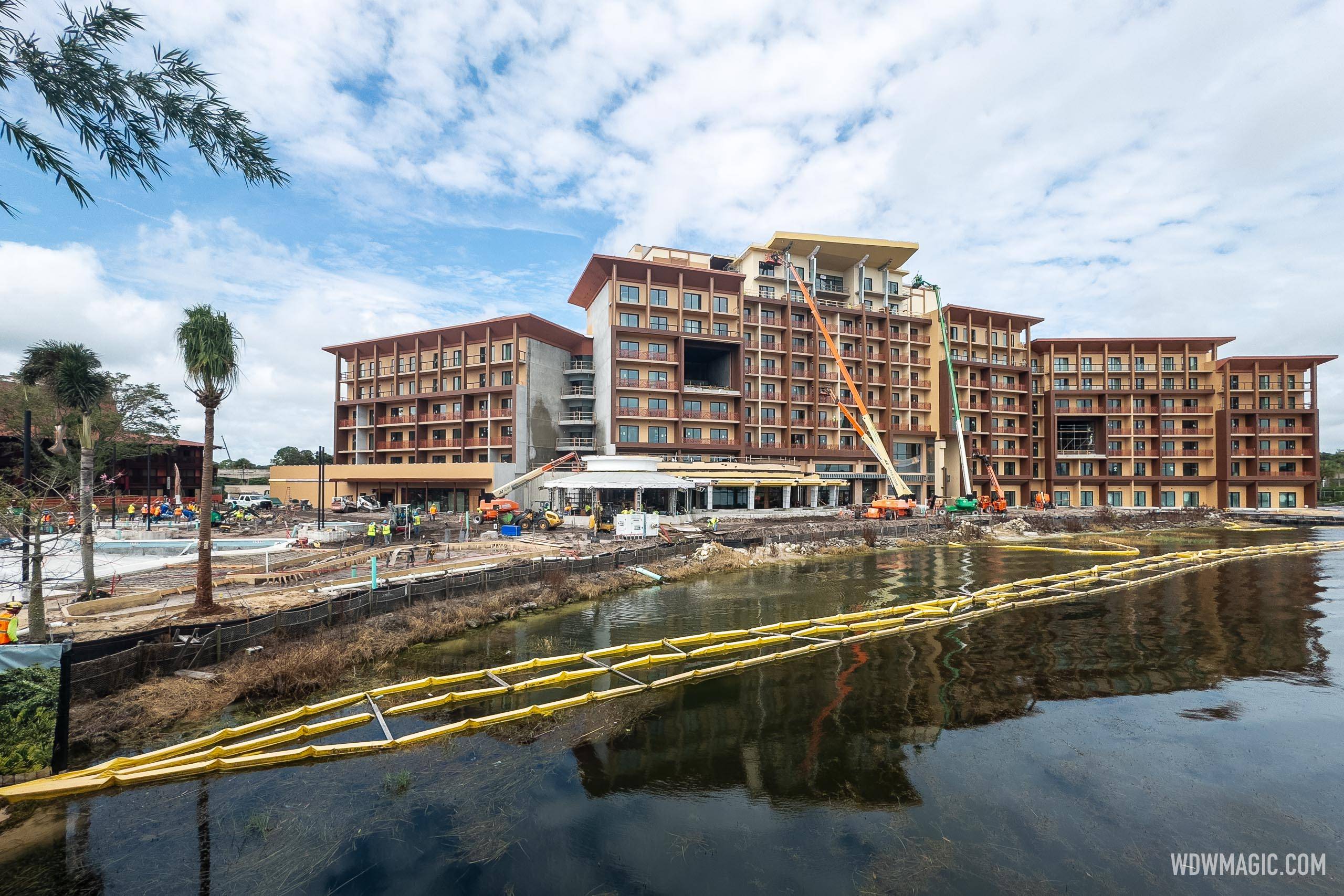 Island Tower at Disney's Polynesian Villas and Bungalows construction - September 13 2024