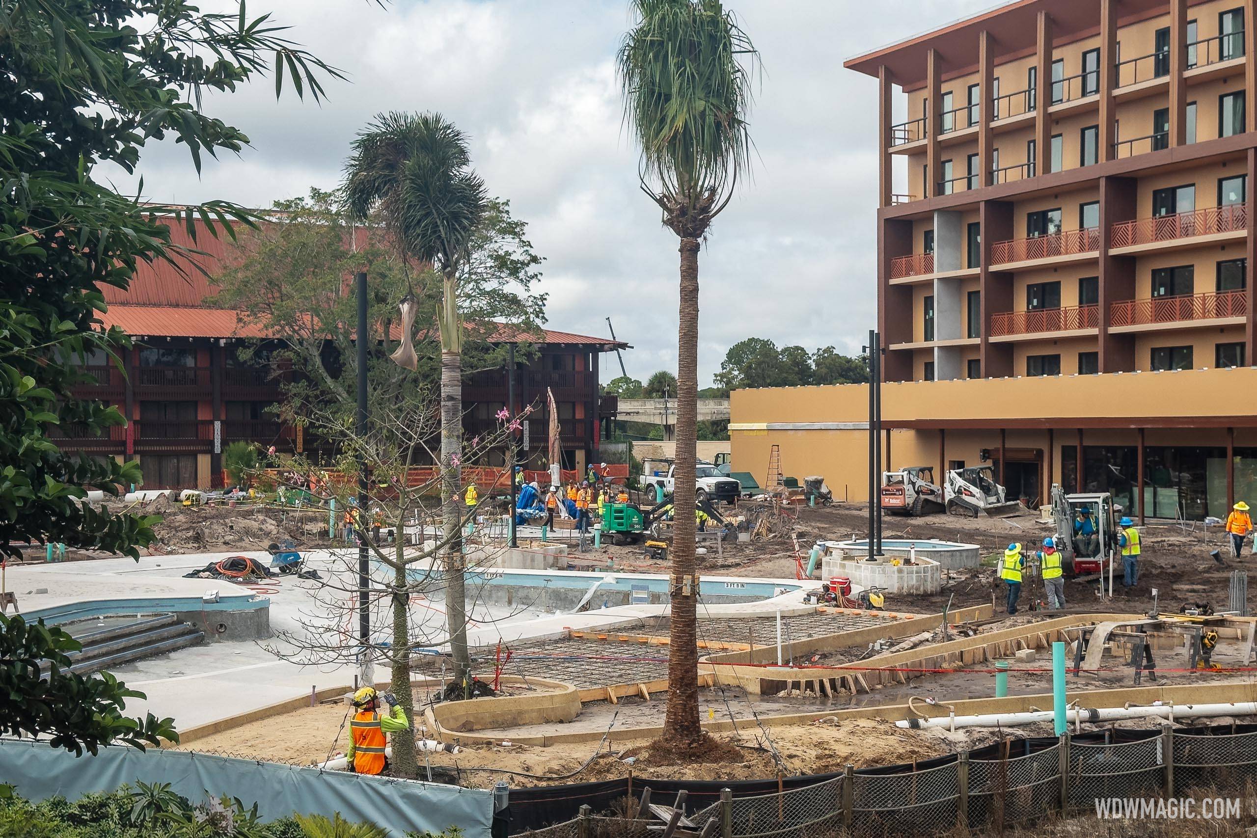 Island Tower at Disney's Polynesian Villas and Bungalows construction - September 13 2024