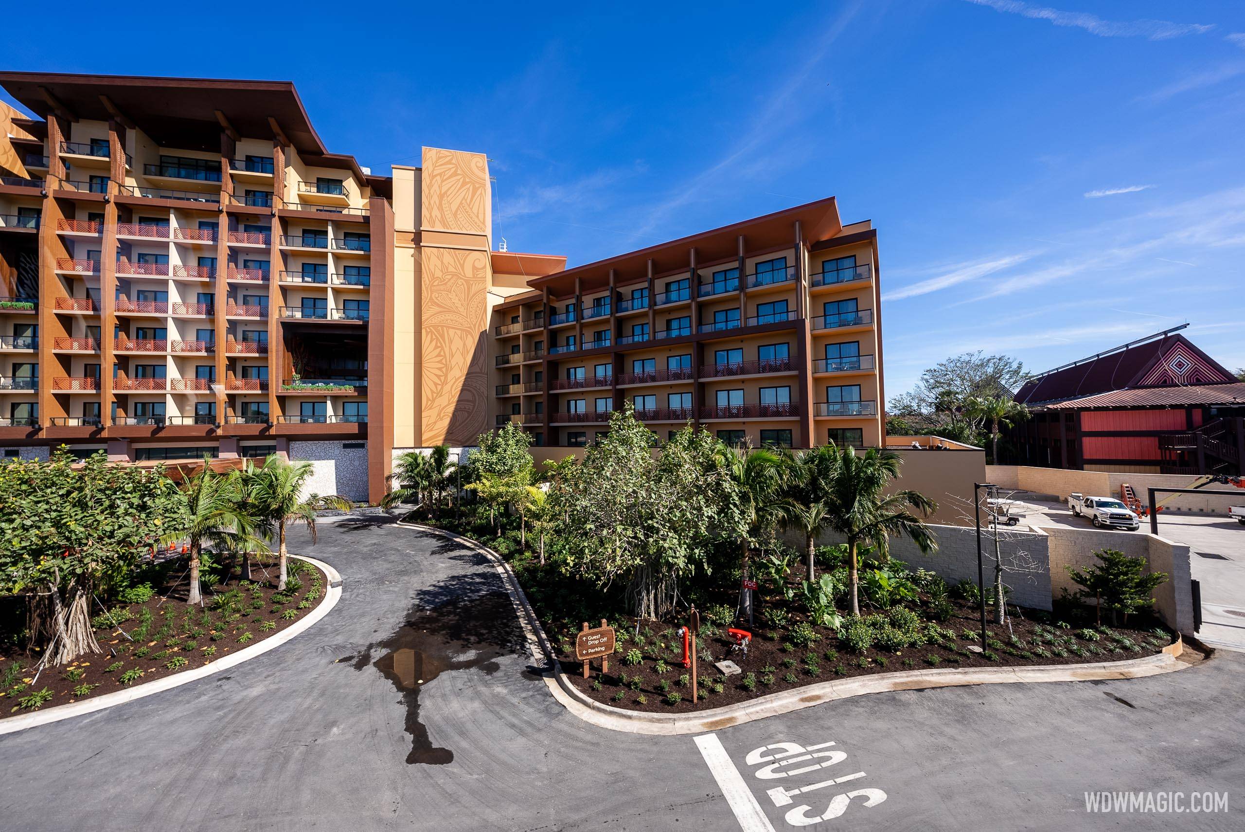 Island Tower at Disney's Polynesian Villas and Bungalows construction - December 9, 2024