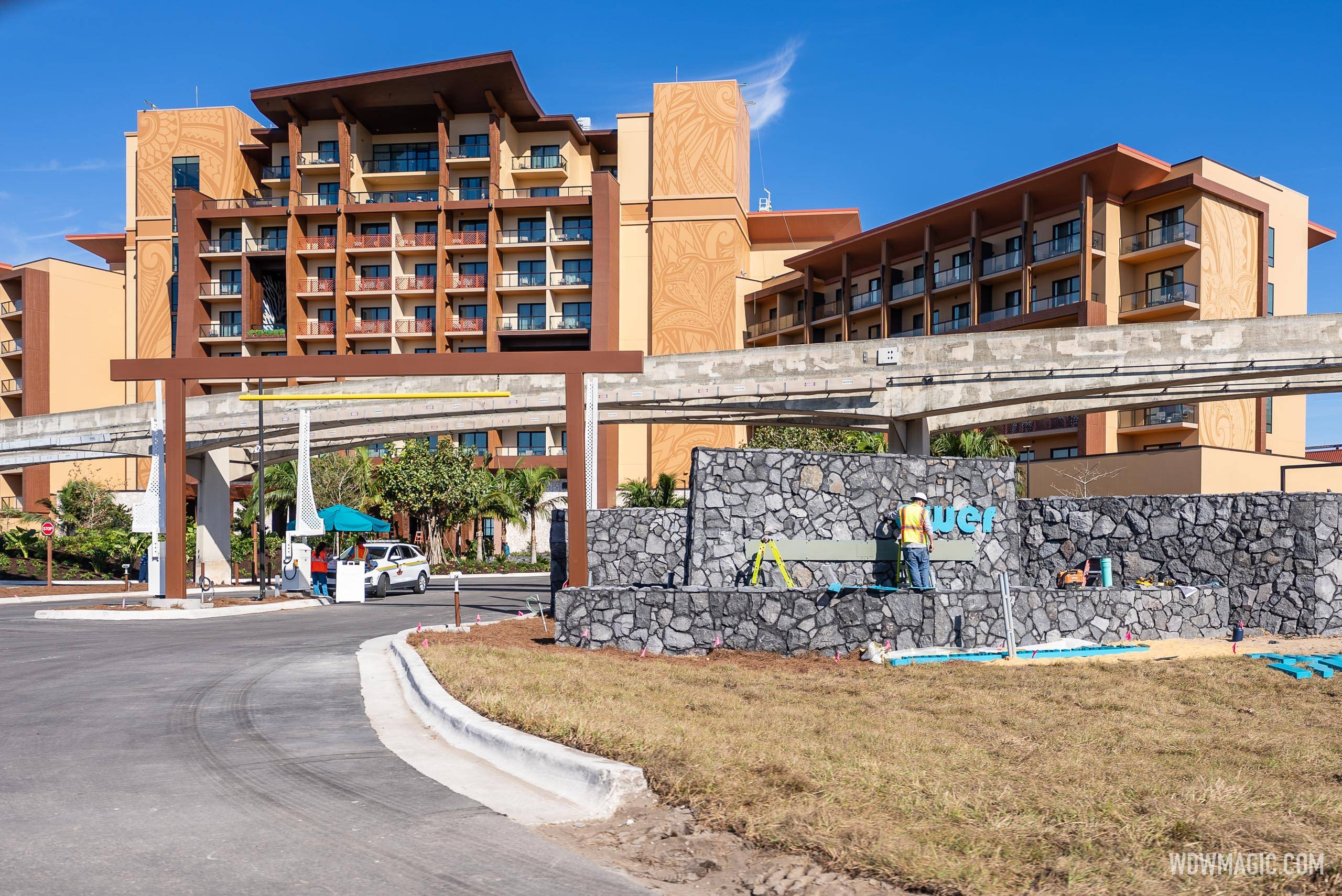 Island Tower at Disney's Polynesian Villas and Bungalows construction - December 9, 2024