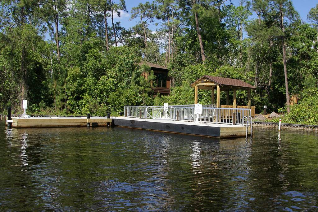 A look at the new Treehouse Villas buildings and boat dock