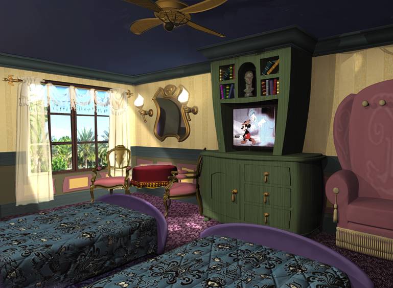 Survey concept art of Royal Room and Haunted Mansion Room