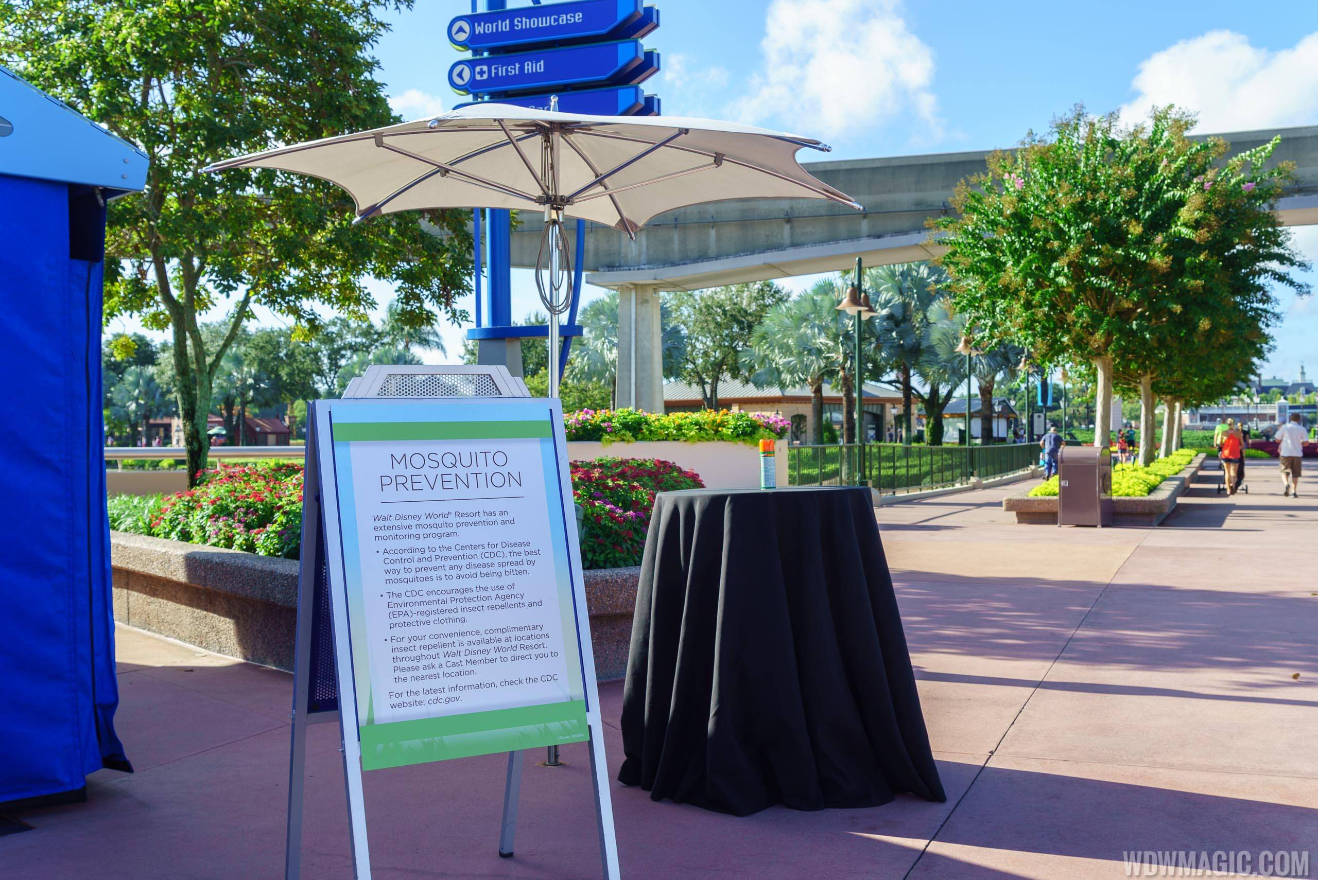 Mosquito Prevention station at Epcot