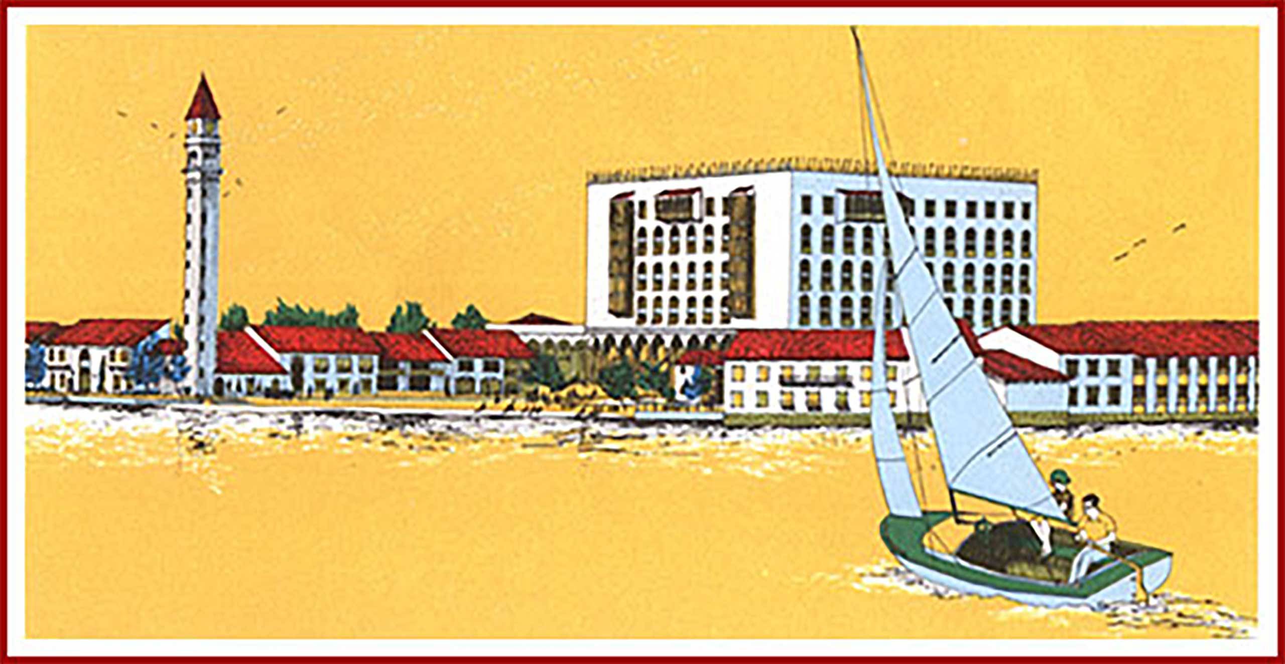 Venetian Resort shown on pre-1971 concept art