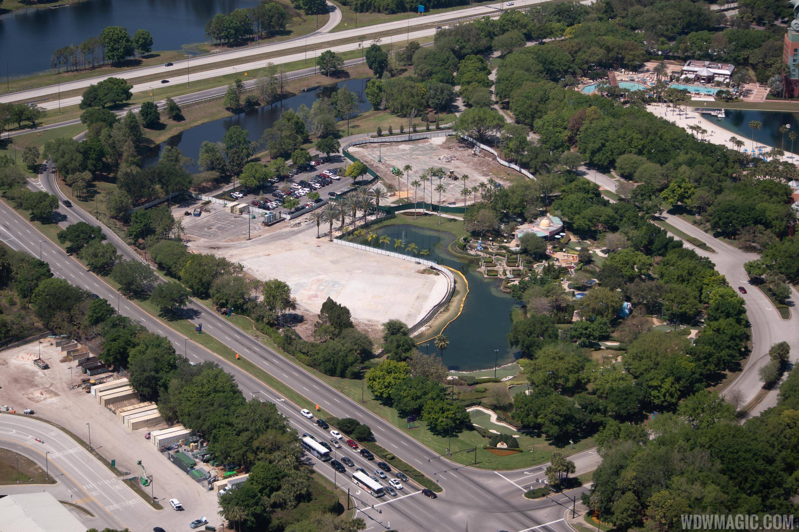 Walt Disney World Swan and Dolphin The Cove construction aerials - March 2019
