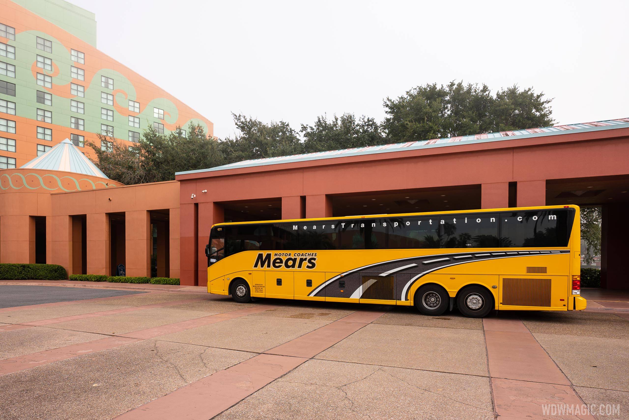 Mears theme park shuttle at Swan and Dolphin