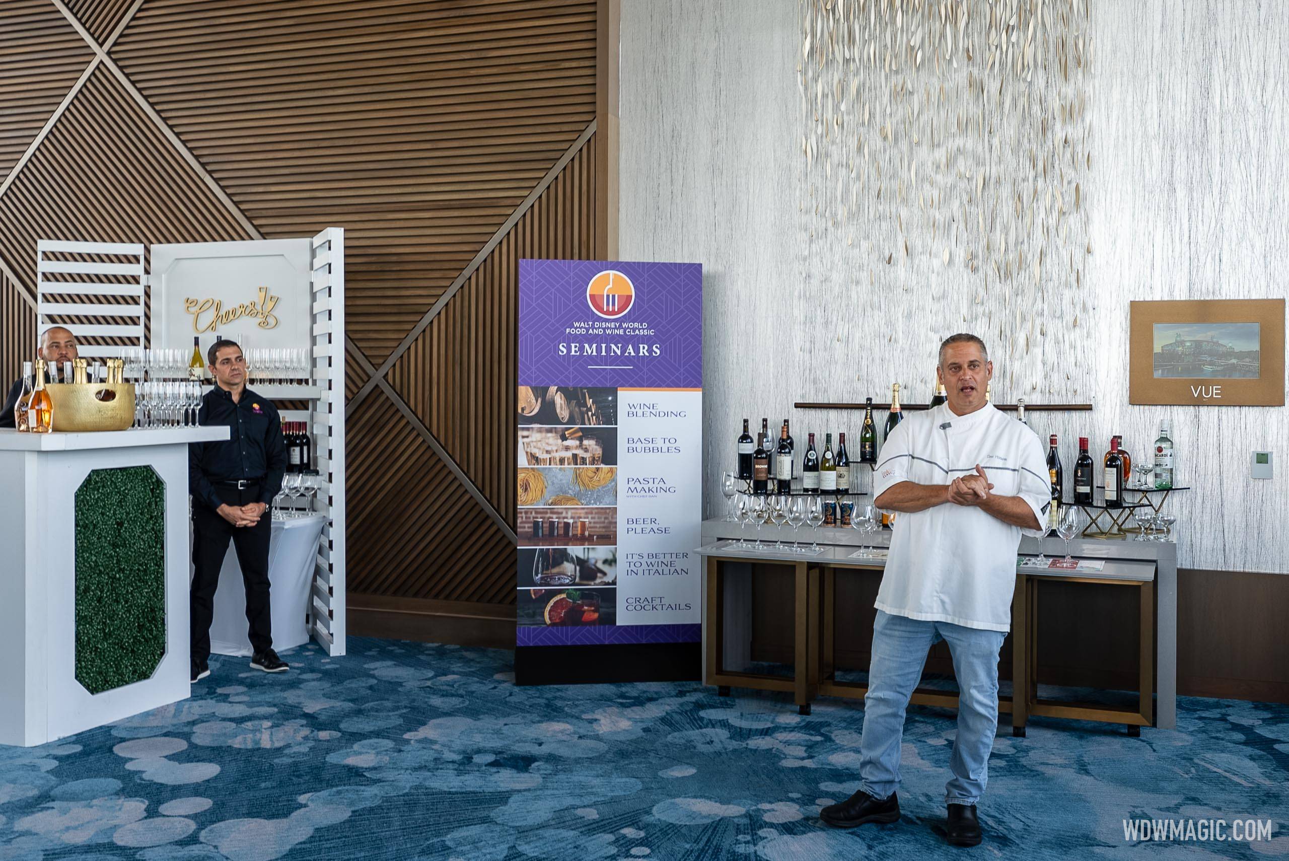 Chef Dan Herman, Executive Chef introducing The Grand Tasting premium event