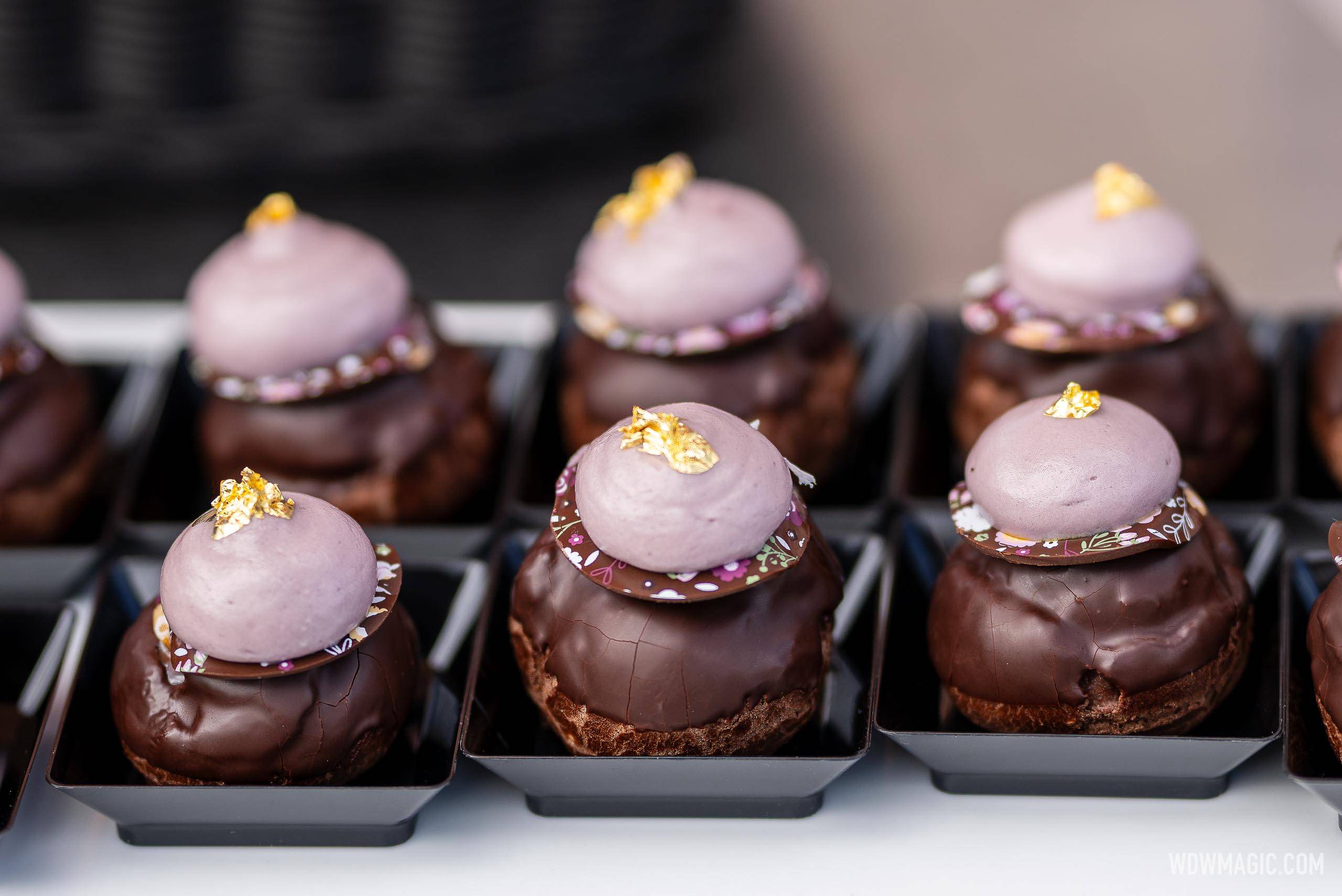 Chocolate Blackberry Choux Puff