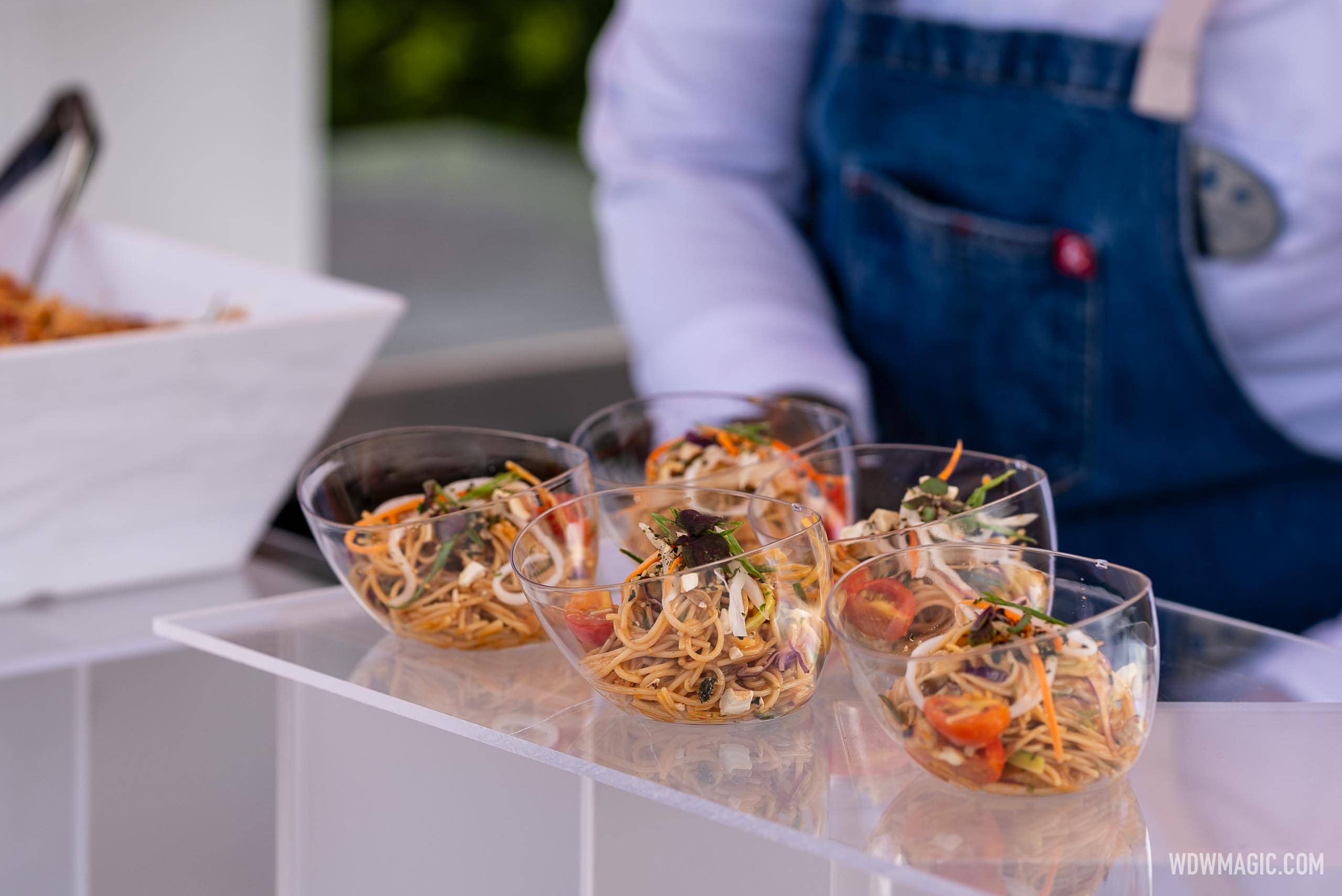 Korean “No Mayo” Salad with Rice Noodles, Bean Sprouts, Cucumber, Kimchi, Cashew, Bibim (Vegetarian) (from Cabana Bar &amp; Beach Club)
